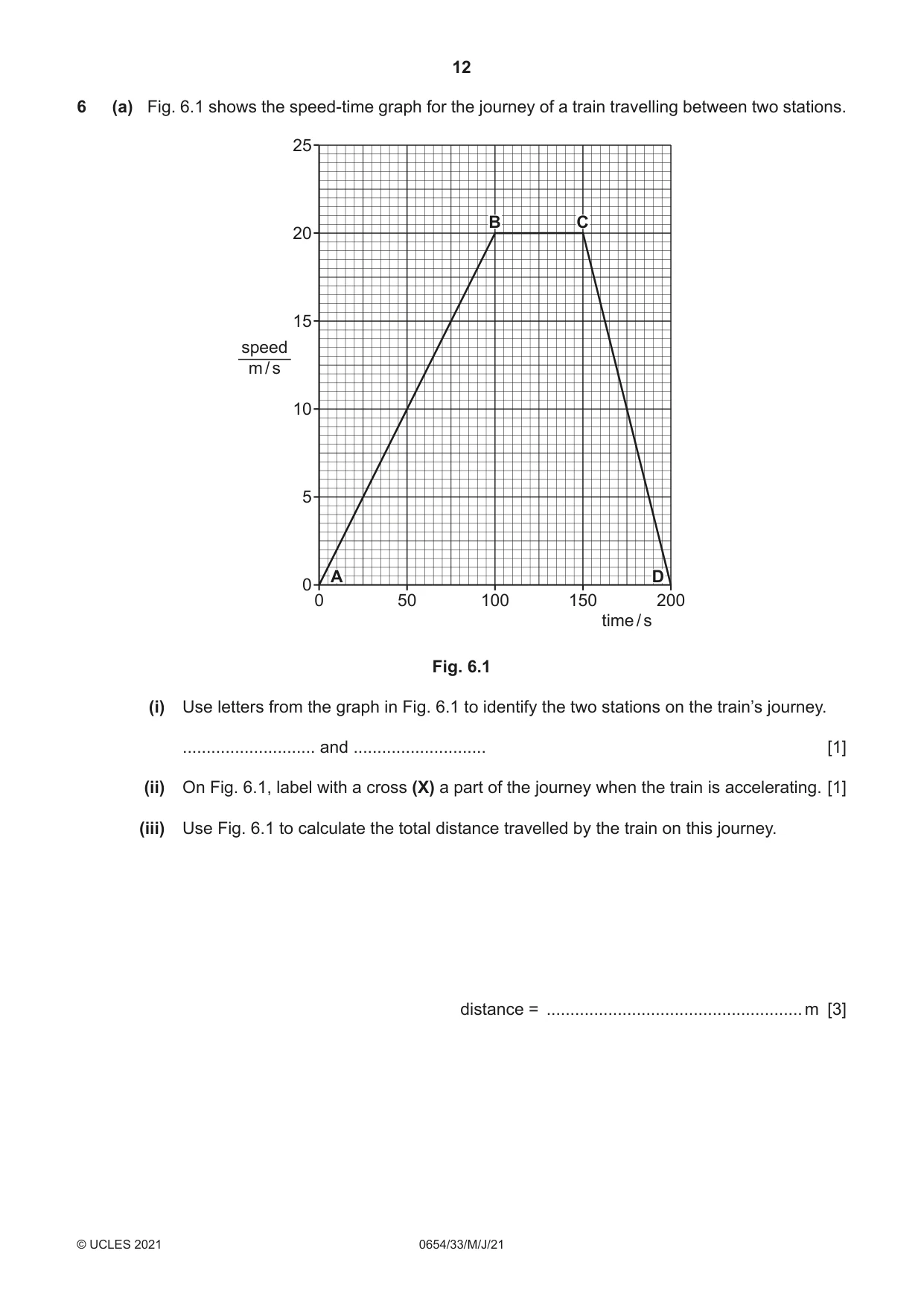 Cambridge IGCSE Sciences - Co-ordinated (Double) 0654 2021 May/June Paper 3 · Variant 3 question paper, page 12 of 28