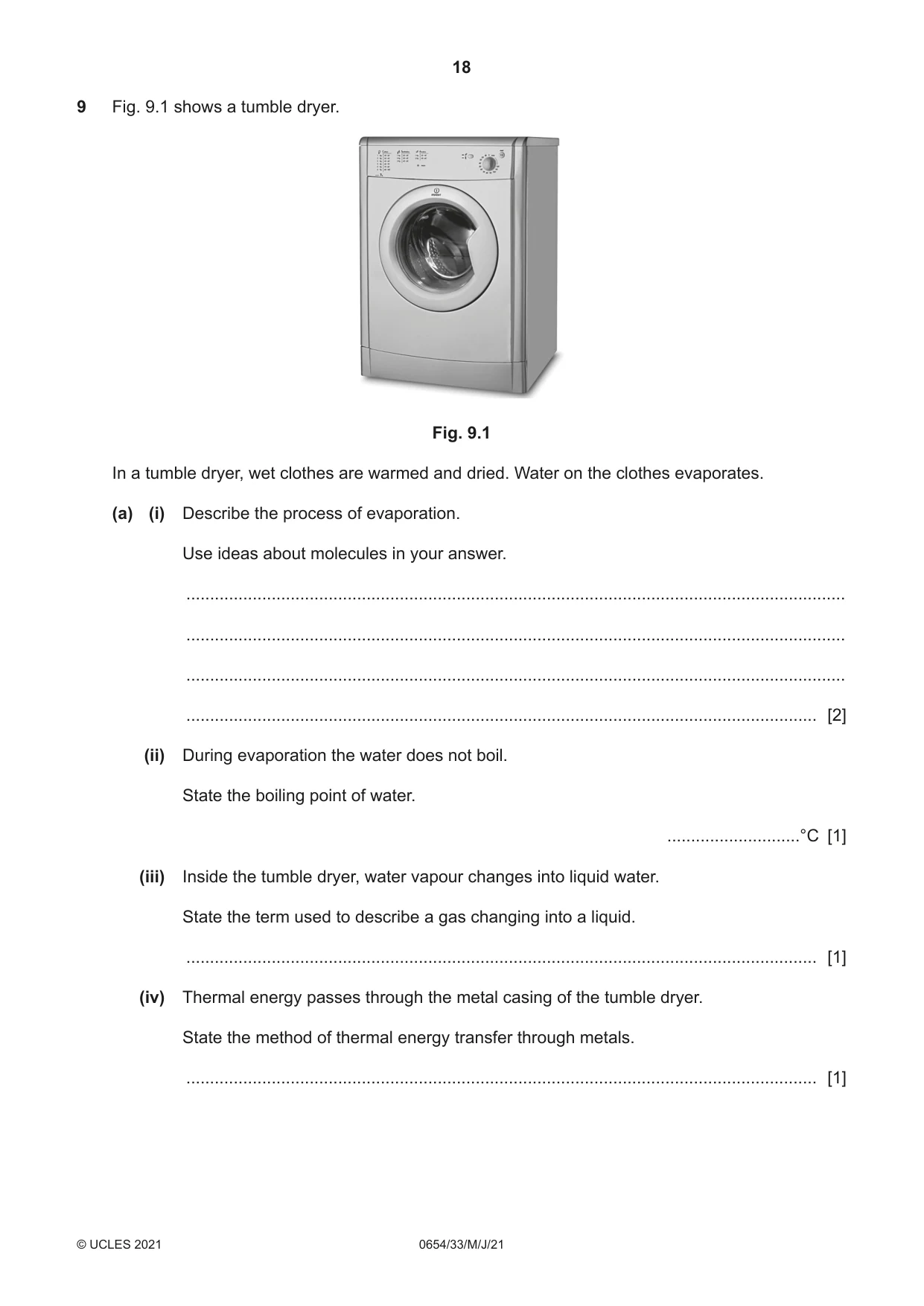 Cambridge IGCSE Sciences - Co-ordinated (Double) 0654 2021 May/June Paper 3 · Variant 3 question paper, page 18 of 28