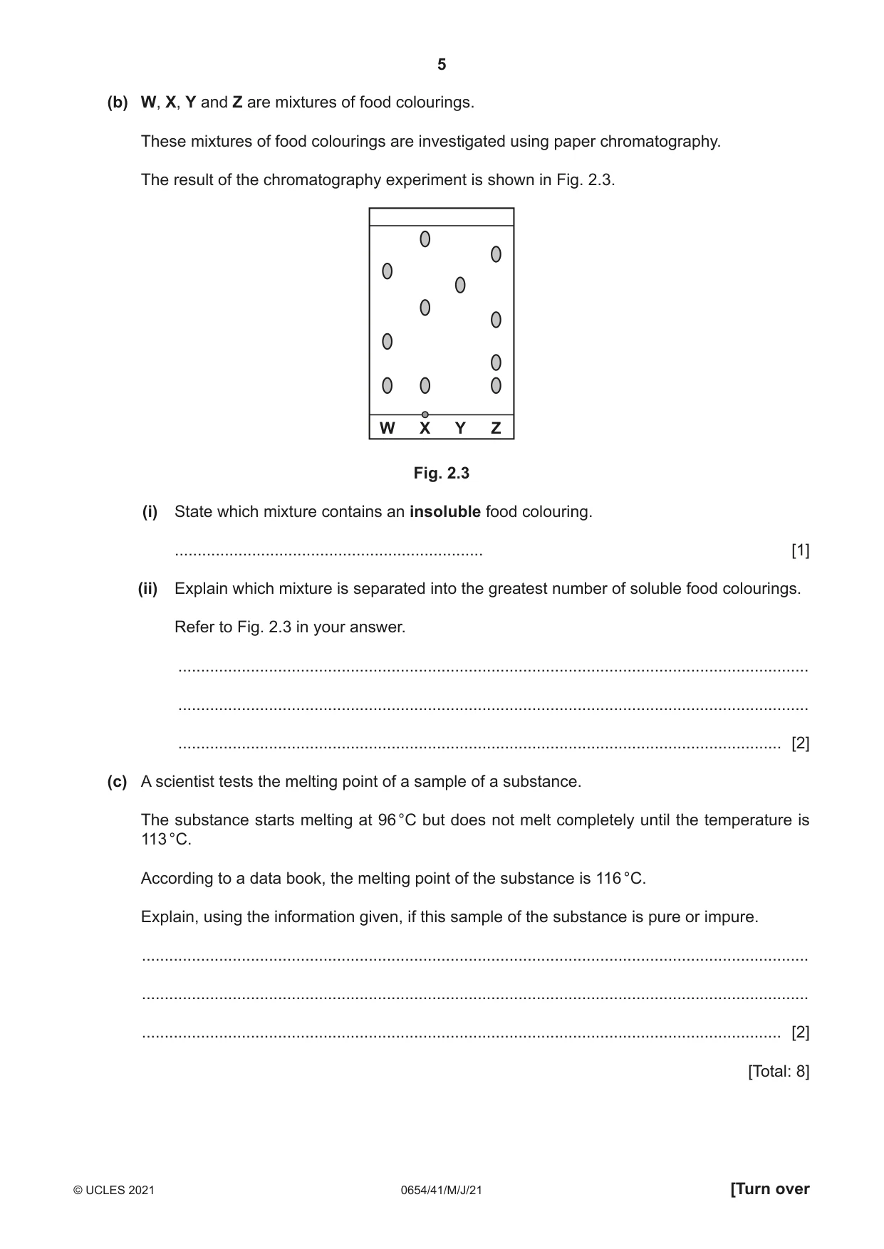 Cambridge IGCSE Sciences - Co-ordinated (Double) 0654 2021 May/June Paper 4 · Variant 1 question paper, page 5 of 28