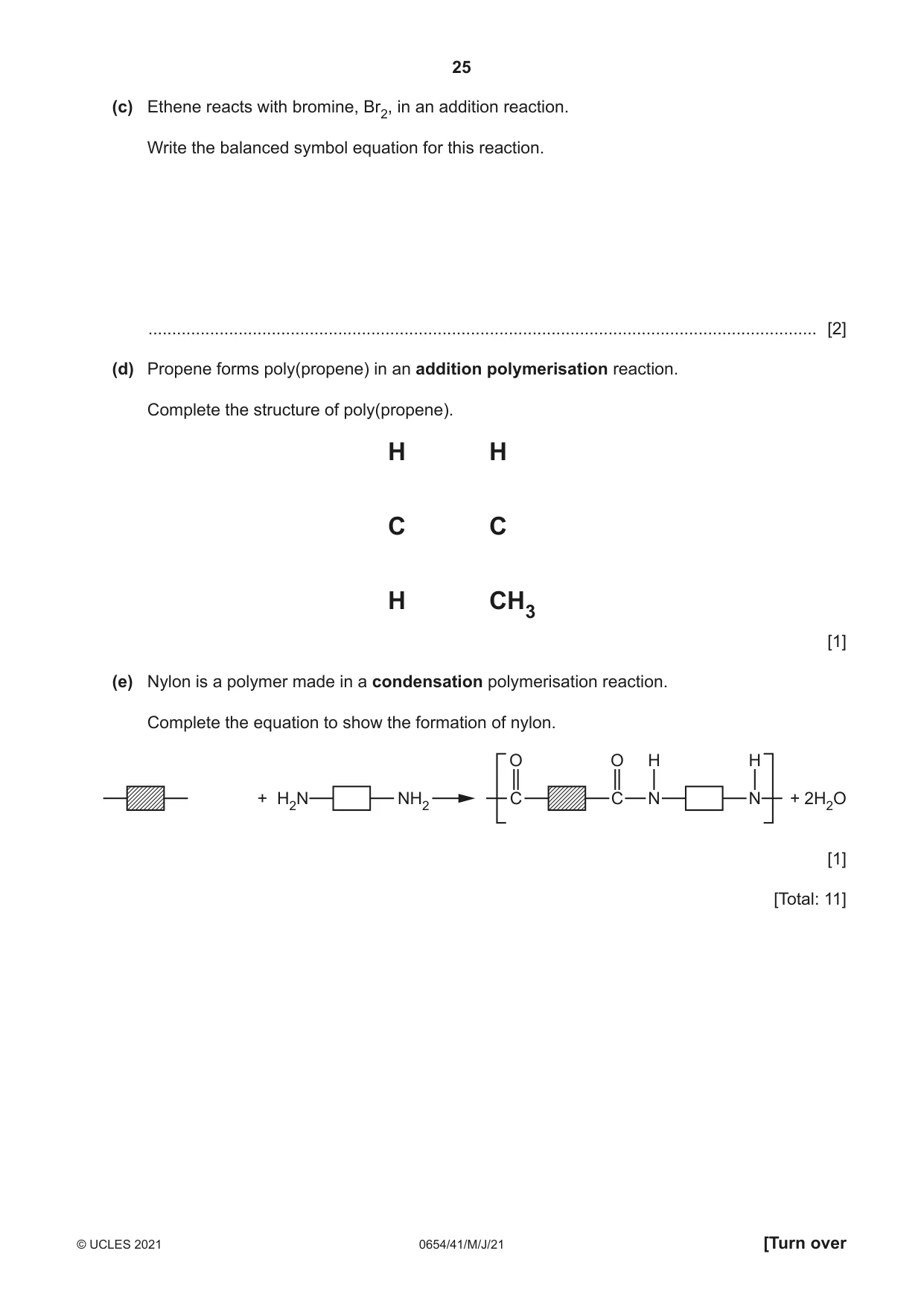 Cambridge IGCSE Sciences - Co-ordinated (Double) 0654 2021 May/June Paper 4 · Variant 1 question paper, page 25 of 28