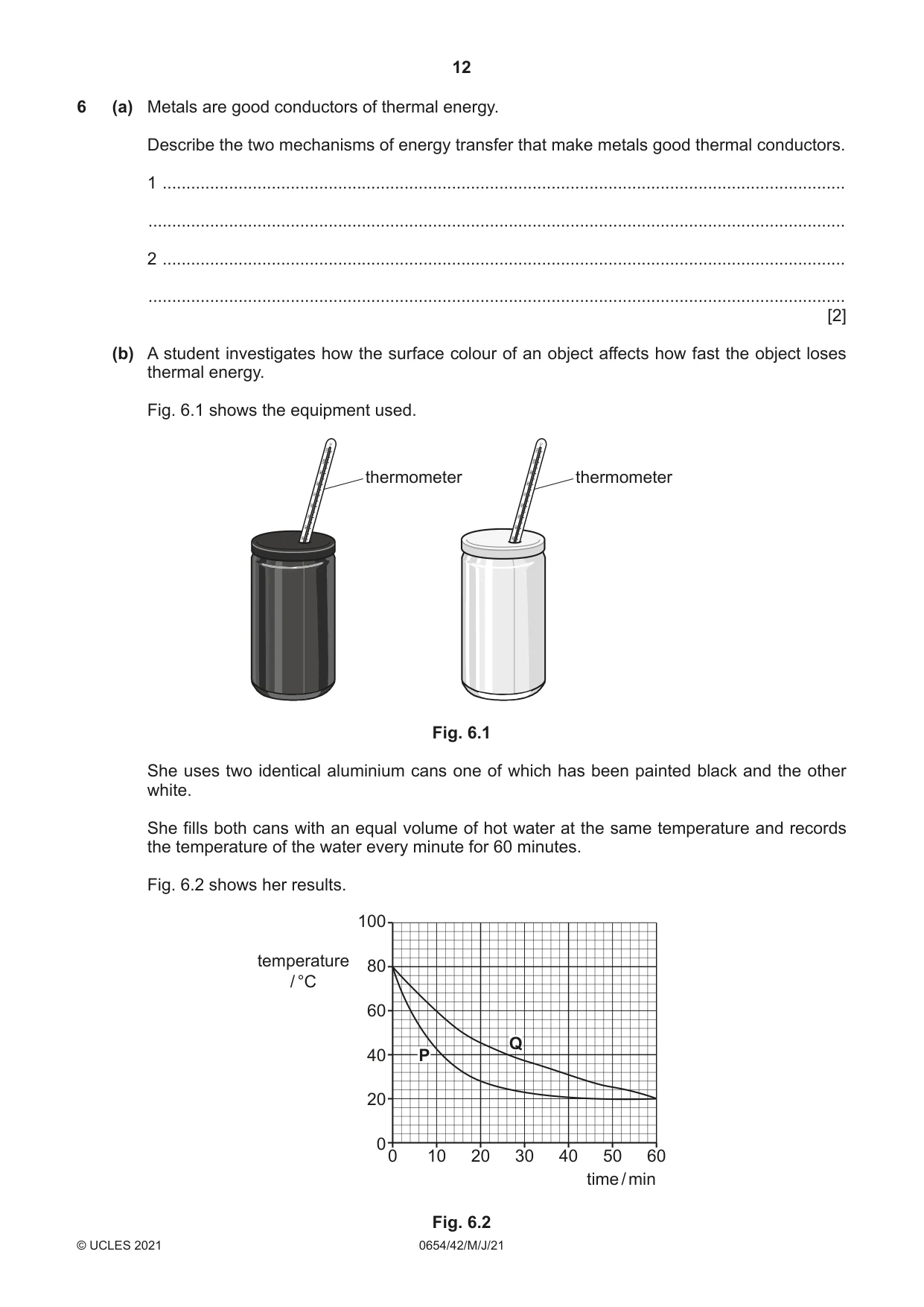 Cambridge IGCSE Sciences - Co-ordinated (Double) 0654 2021 May/June Paper 4 · Variant 2 question paper, page 12 of 28
