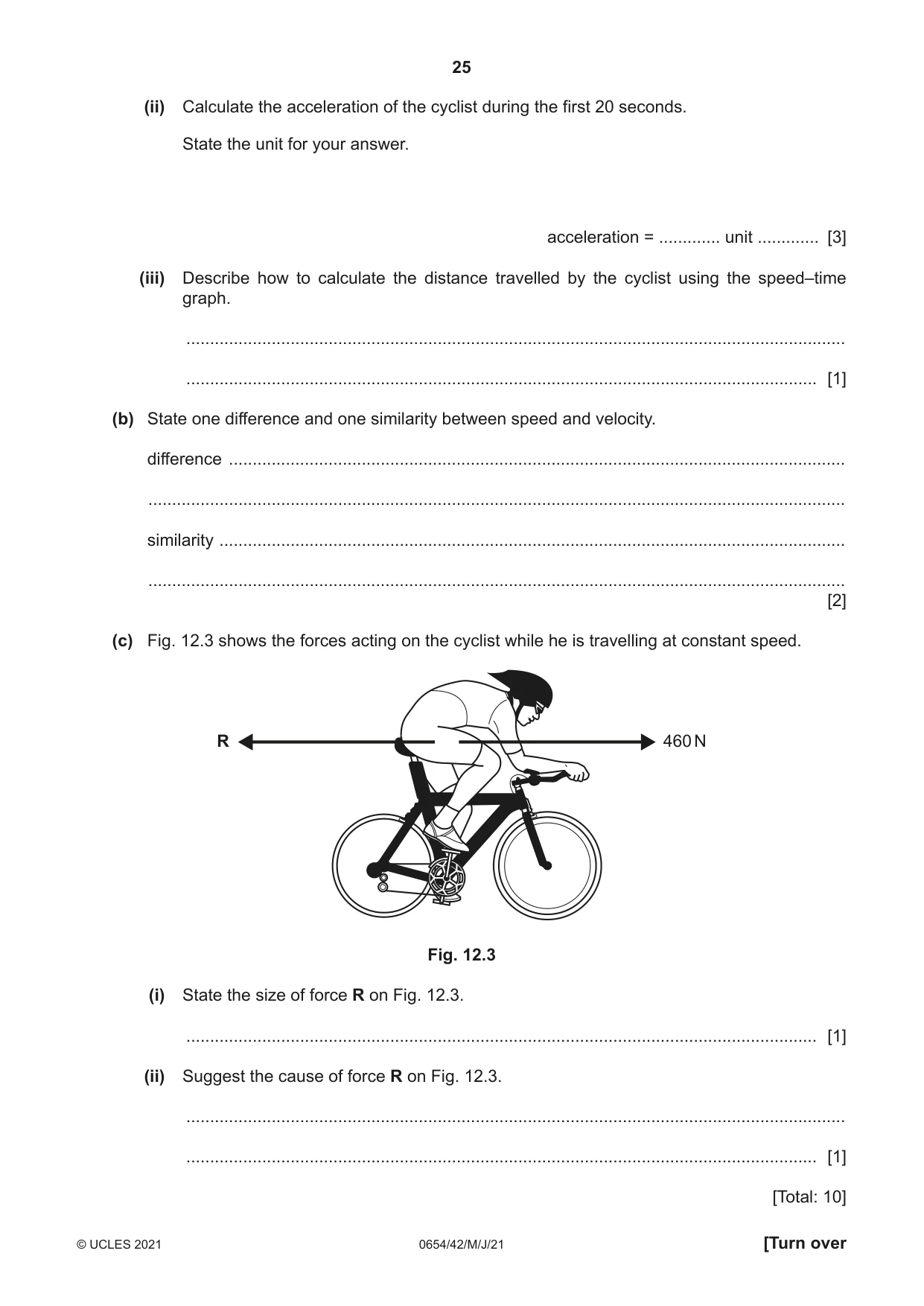 Cambridge IGCSE Sciences - Co-ordinated (Double) 0654 2021 May/June Paper 4 · Variant 2 question paper, page 25 of 28
