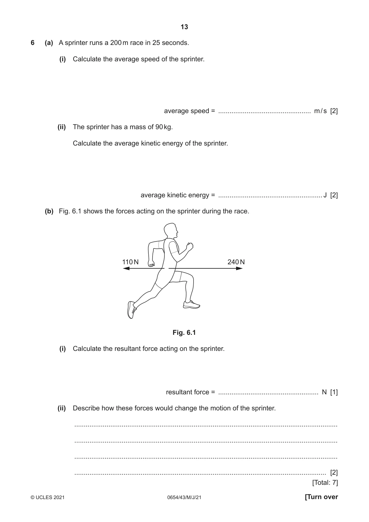 Cambridge IGCSE Sciences - Co-ordinated (Double) 0654 2021 May/June Paper 4 · Variant 3 question paper, page 13 of 28