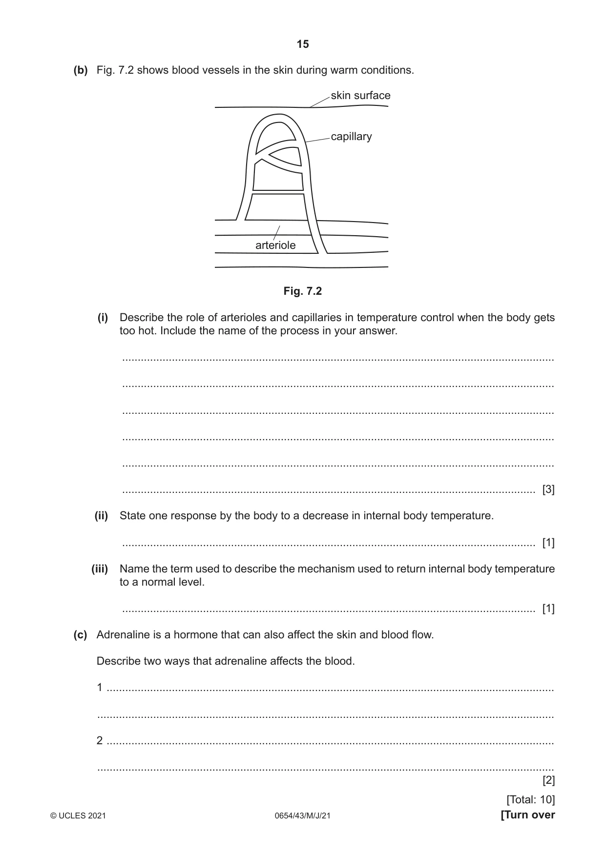 Cambridge IGCSE Sciences - Co-ordinated (Double) 0654 2021 May/June Paper 4 · Variant 3 question paper, page 15 of 28