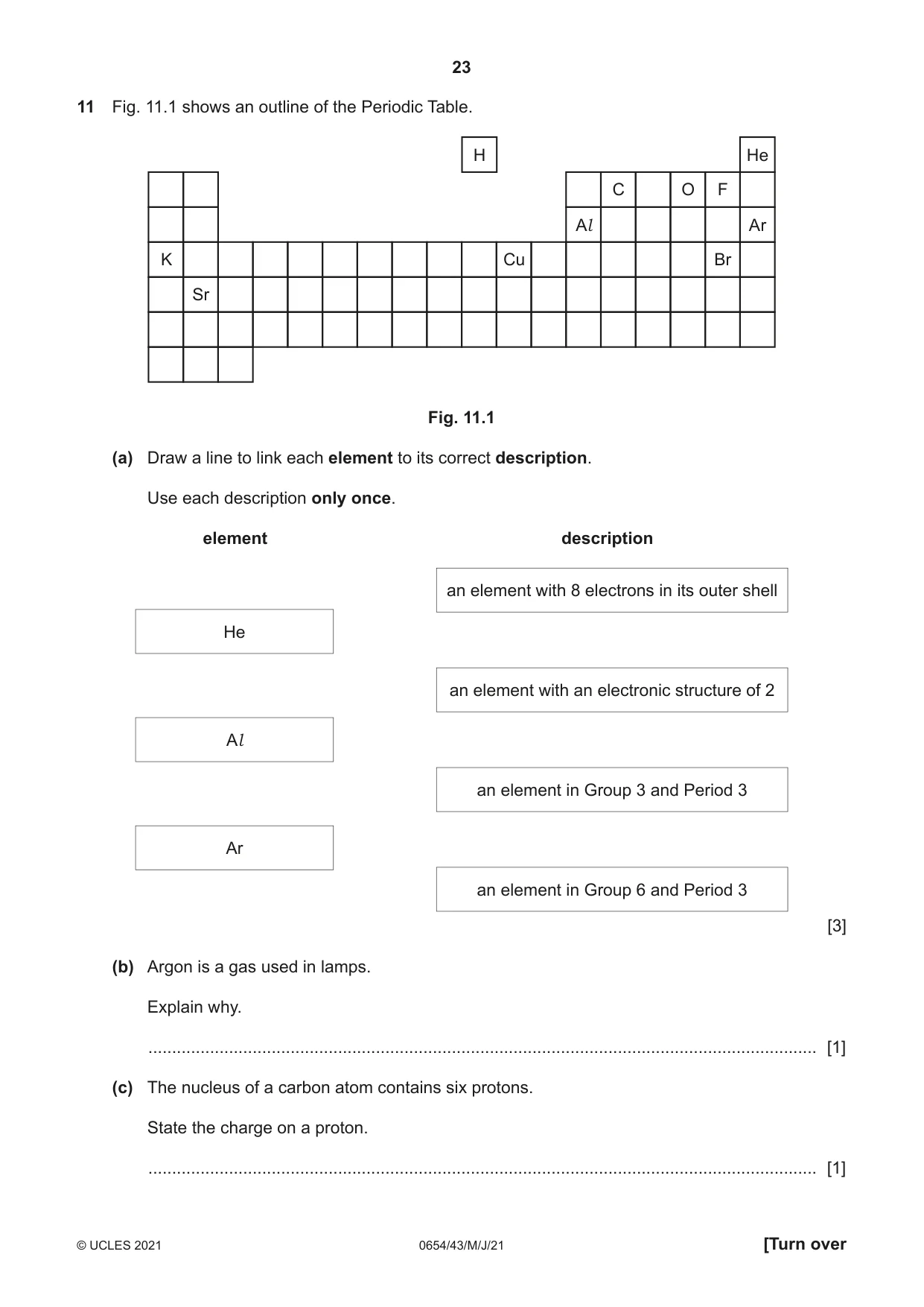 Cambridge IGCSE Sciences - Co-ordinated (Double) 0654 2021 May/June Paper 4 · Variant 3 question paper, page 23 of 28