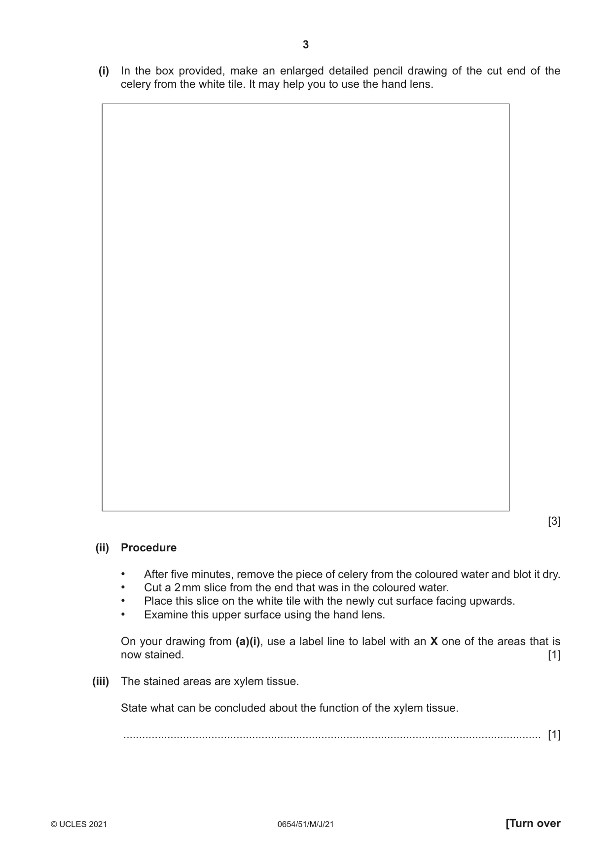 Cambridge IGCSE Sciences - Co-ordinated (Double) 0654 2021 May/June Paper 5 · Variant 1 question paper, page 3 of 20