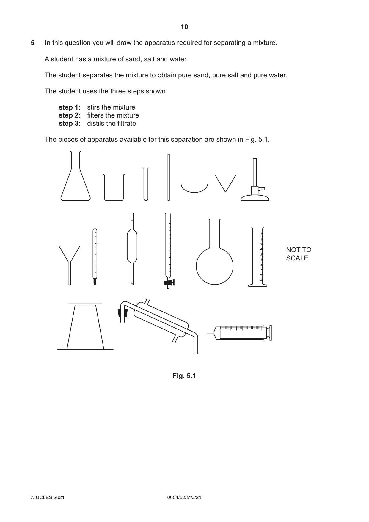 Cambridge IGCSE Sciences - Co-ordinated (Double) 0654 2021 May/June Paper 5 · Variant 2 question paper, page 10 of 20