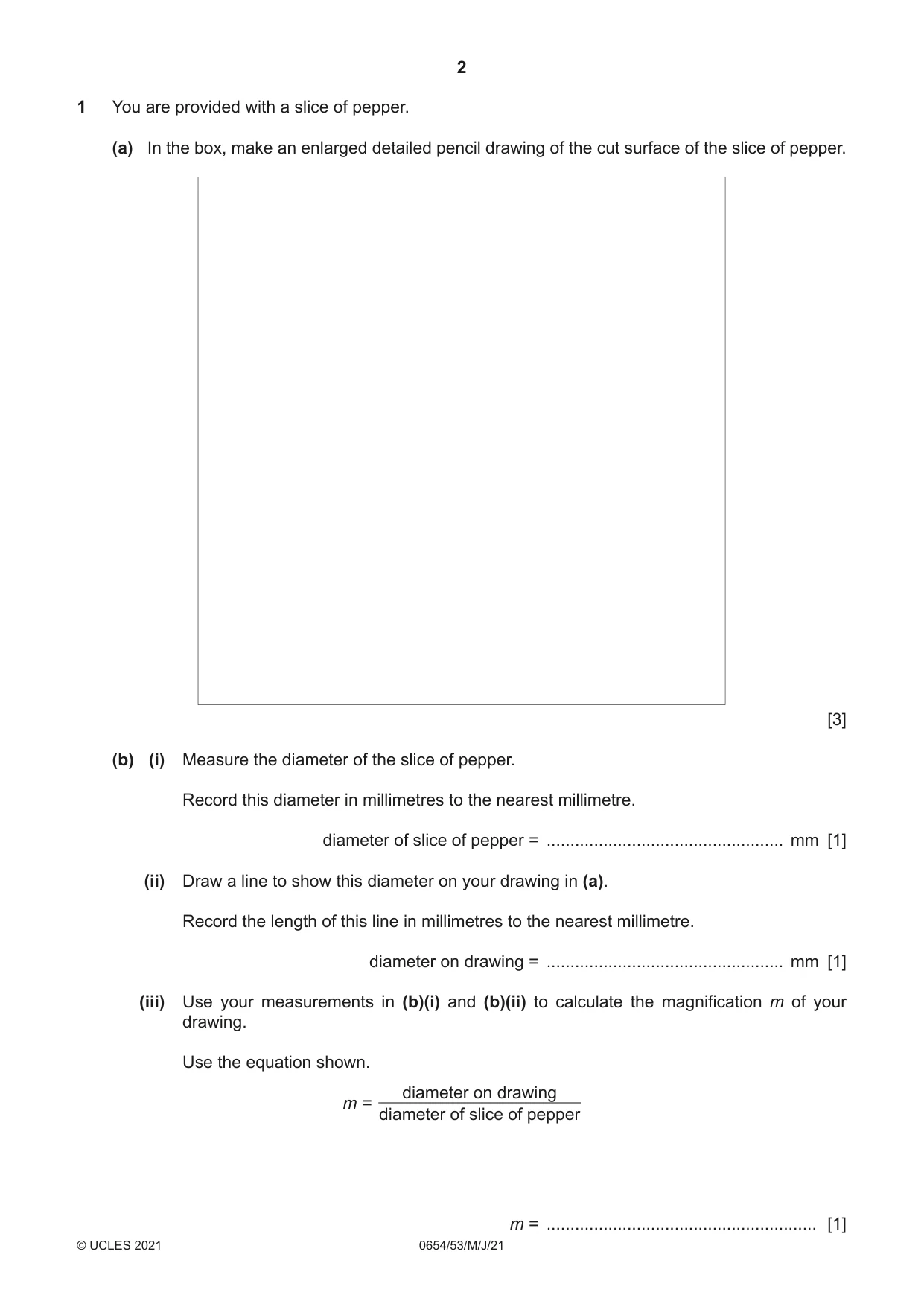 Cambridge IGCSE Sciences - Co-ordinated (Double) 0654 2021 May/June Paper 5 · Variant 3 question paper, page 2 of 16