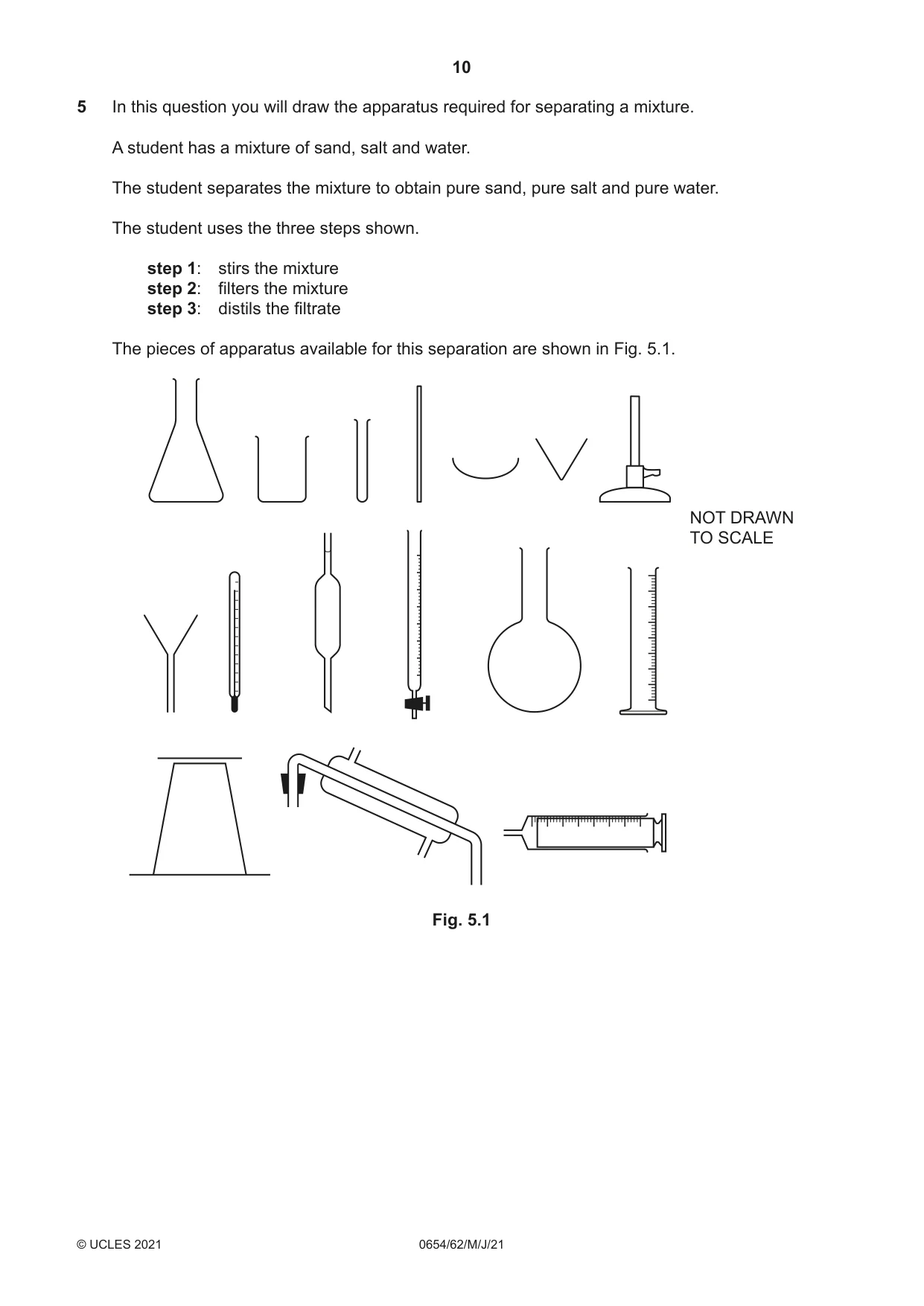 Cambridge IGCSE Sciences - Co-ordinated (Double) 0654 2021 May/June Paper 6 · Variant 2 question paper, page 10 of 20