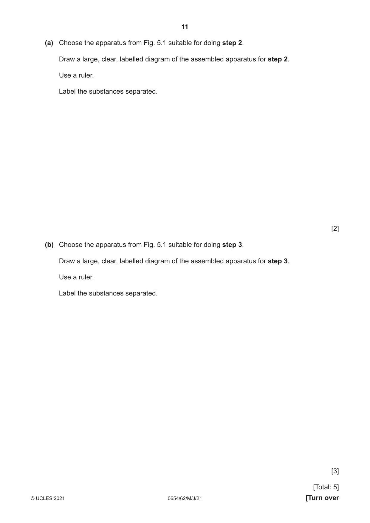 Cambridge IGCSE Sciences - Co-ordinated (Double) 0654 2021 May/June Paper 6 · Variant 2 question paper, page 11 of 20