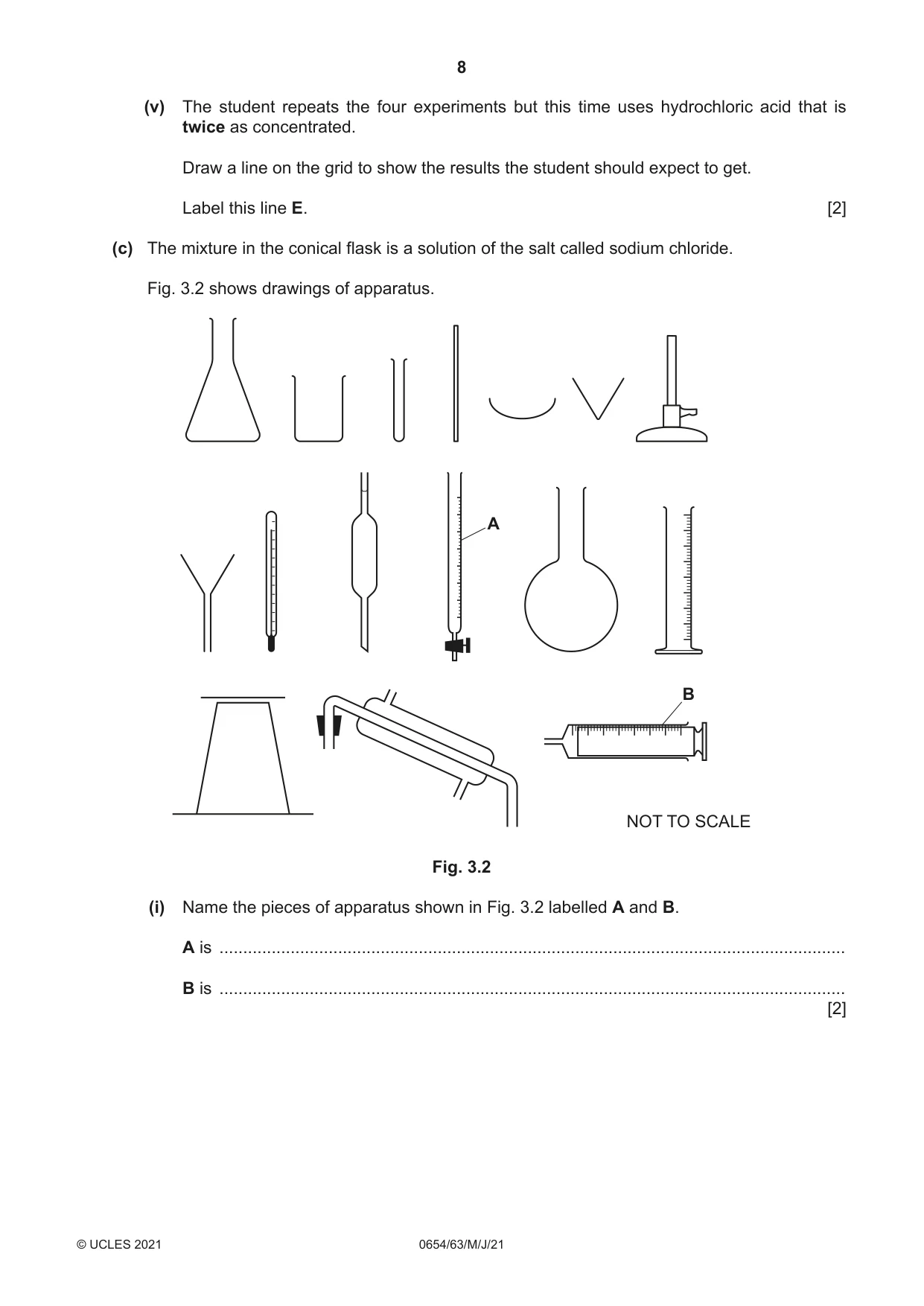 Cambridge IGCSE Sciences - Co-ordinated (Double) 0654 2021 May/June Paper 6 · Variant 3 question paper, page 8 of 16