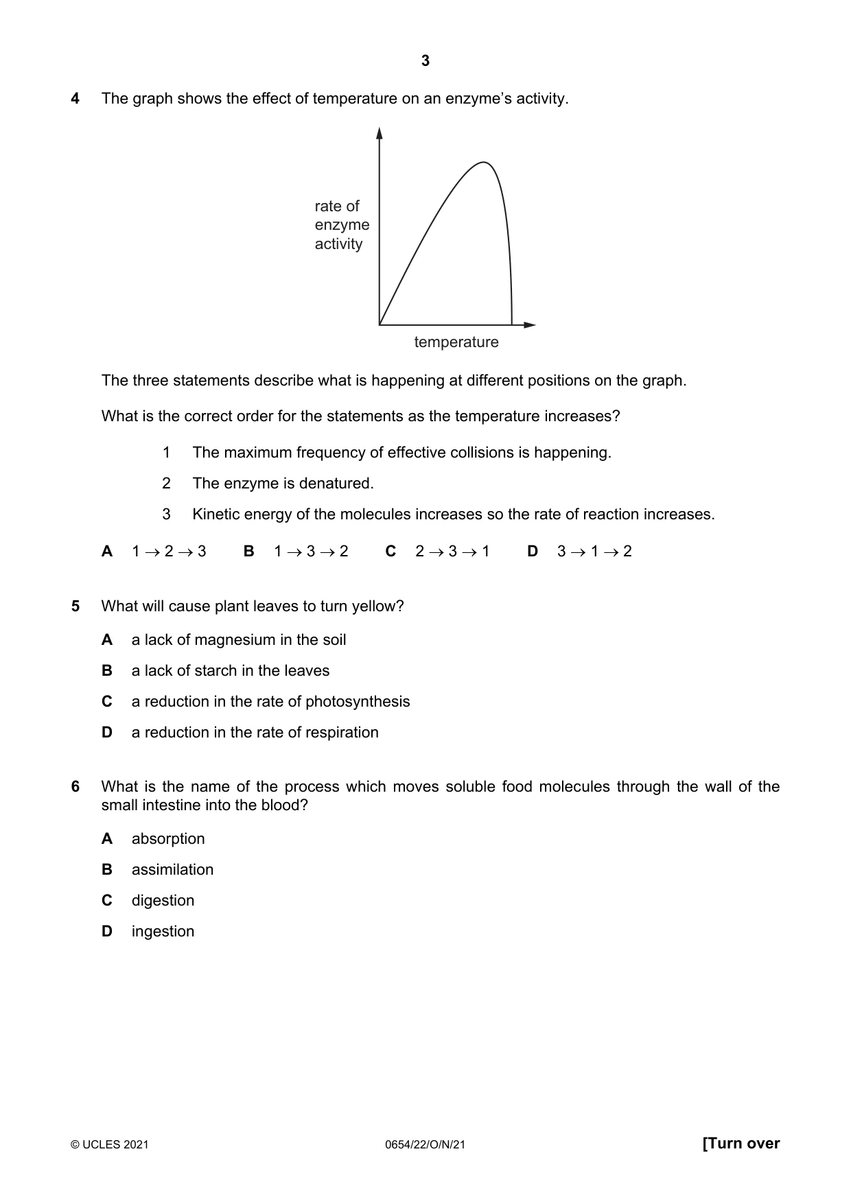 Cambridge IGCSE Sciences - Co-ordinated (Double) 0654 2021 Oct/Nov Paper 2 · Variant 2 question paper, page 3 of 16