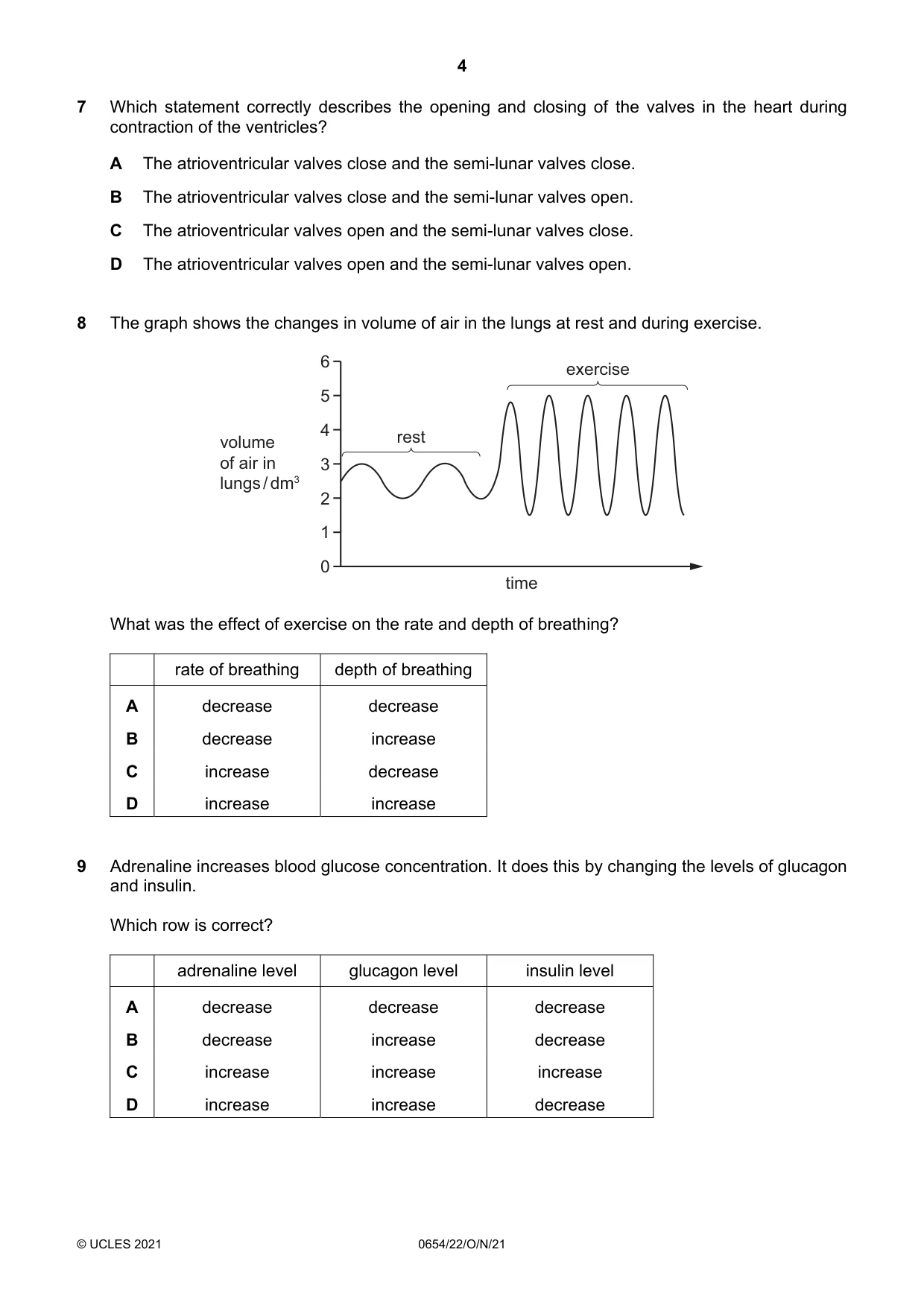 Cambridge IGCSE Sciences - Co-ordinated (Double) 0654 2021 Oct/Nov Paper 2 · Variant 2 question paper, page 4 of 16