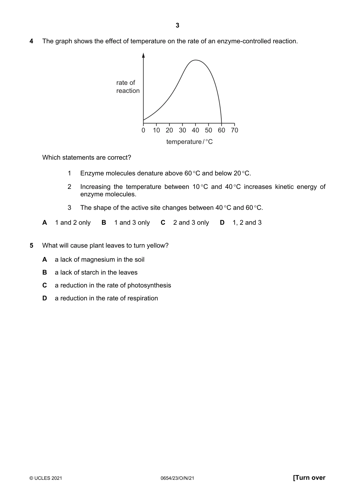 Cambridge IGCSE Sciences - Co-ordinated (Double) 0654 2021 Oct/Nov Paper 2 · Variant 3 question paper, page 3 of 16