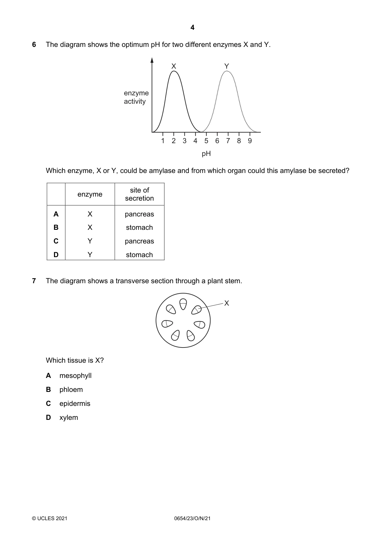 Cambridge IGCSE Sciences - Co-ordinated (Double) 0654 2021 Oct/Nov Paper 2 · Variant 3 question paper, page 4 of 16