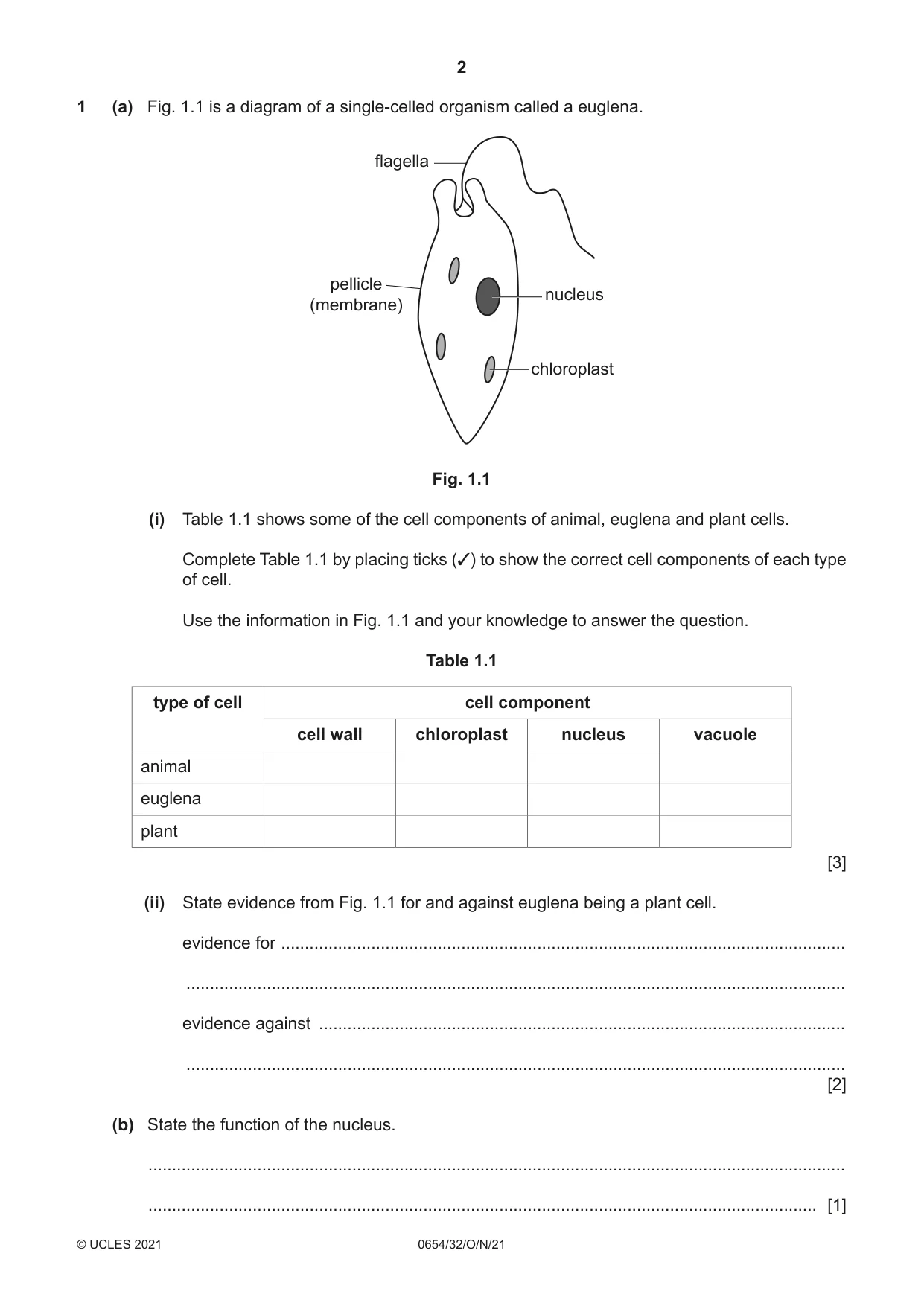 Cambridge IGCSE Sciences - Co-ordinated (Double) 0654 2021 Oct/Nov Paper 3 · Variant 2 question paper, page 2 of 28