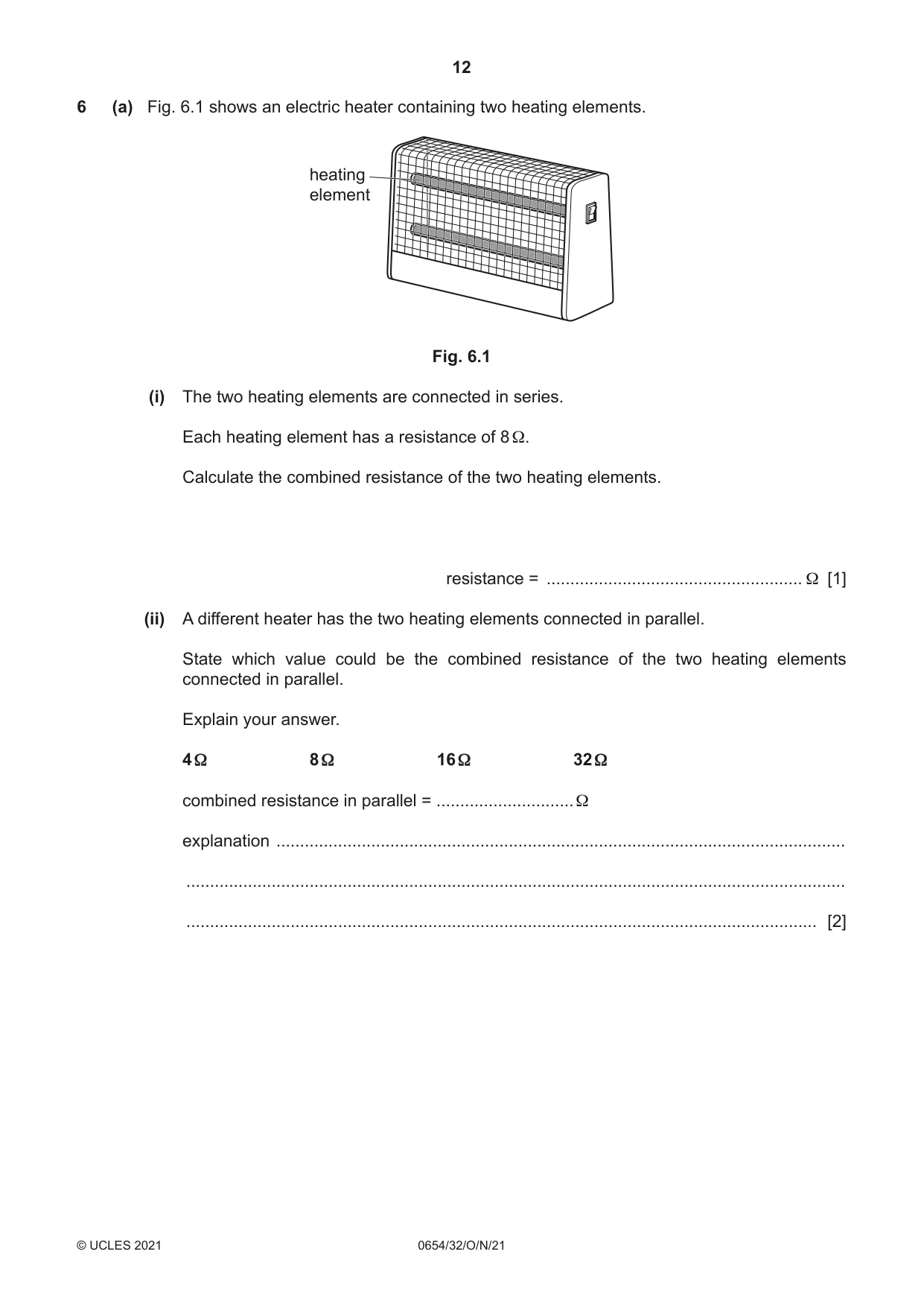 Cambridge IGCSE Sciences - Co-ordinated (Double) 0654 2021 Oct/Nov Paper 3 · Variant 2 question paper, page 12 of 28