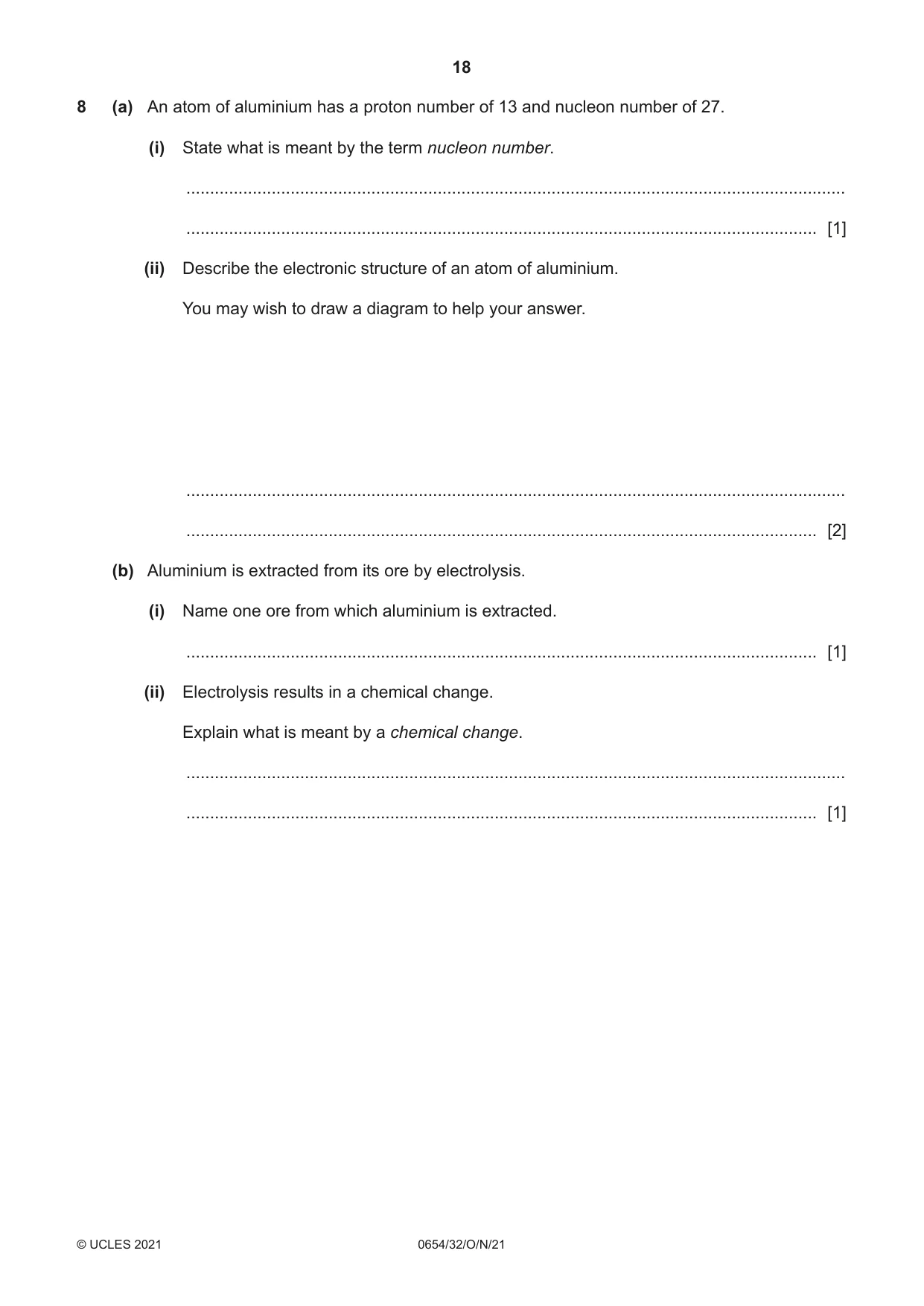 Cambridge IGCSE Sciences - Co-ordinated (Double) 0654 2021 Oct/Nov Paper 3 · Variant 2 question paper, page 18 of 28