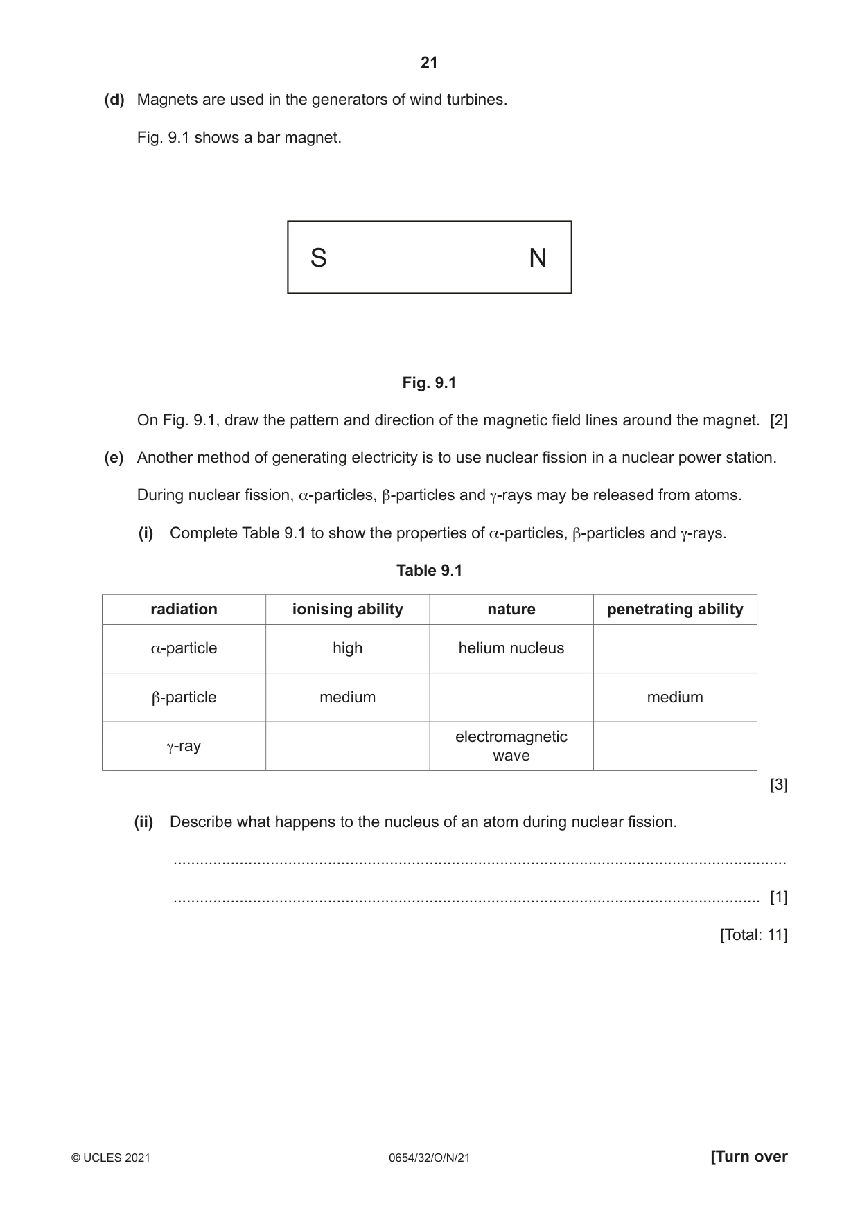 Cambridge IGCSE Sciences - Co-ordinated (Double) 0654 2021 Oct/Nov Paper 3 · Variant 2 question paper, page 21 of 28