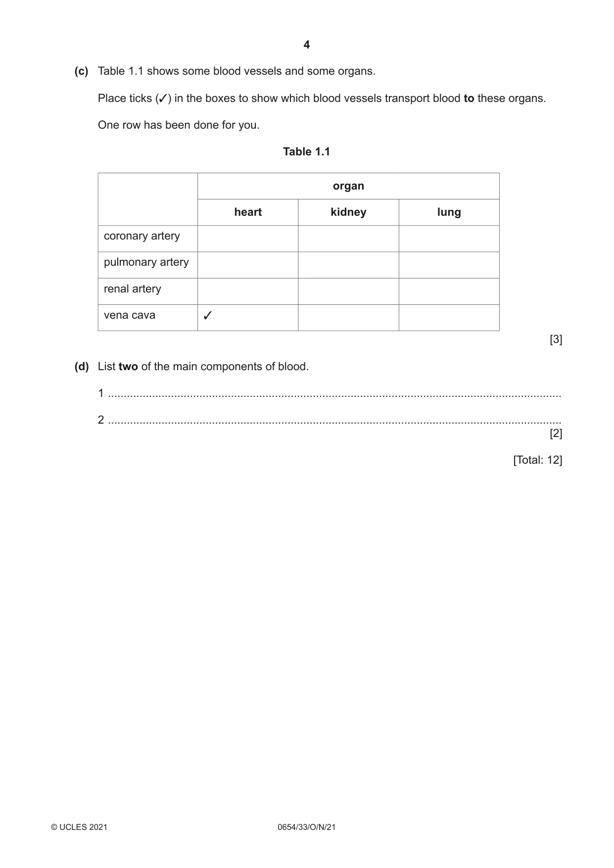 Cambridge IGCSE Sciences - Co-ordinated (Double) 0654 2021 Oct/Nov Paper 3 · Variant 3 question paper, page 4 of 28