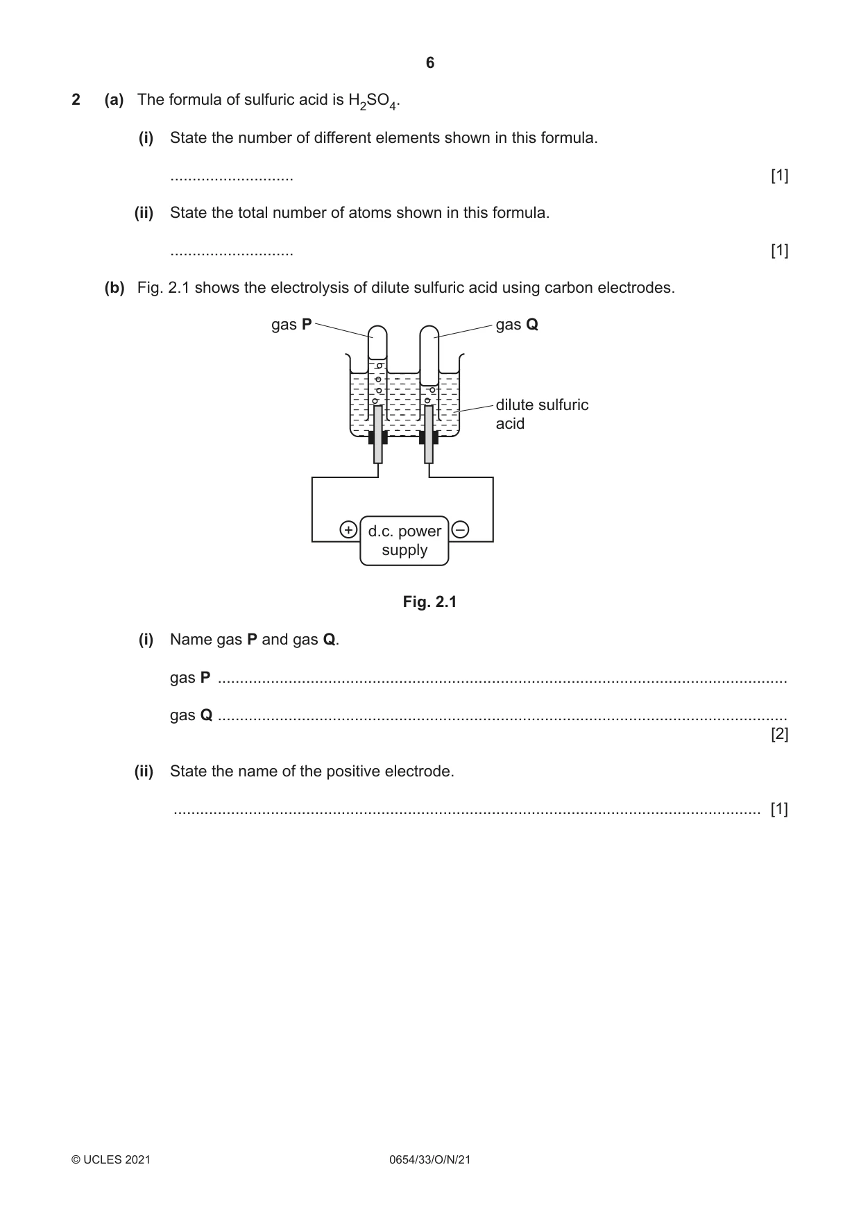 Cambridge IGCSE Sciences - Co-ordinated (Double) 0654 2021 Oct/Nov Paper 3 · Variant 3 question paper, page 6 of 28