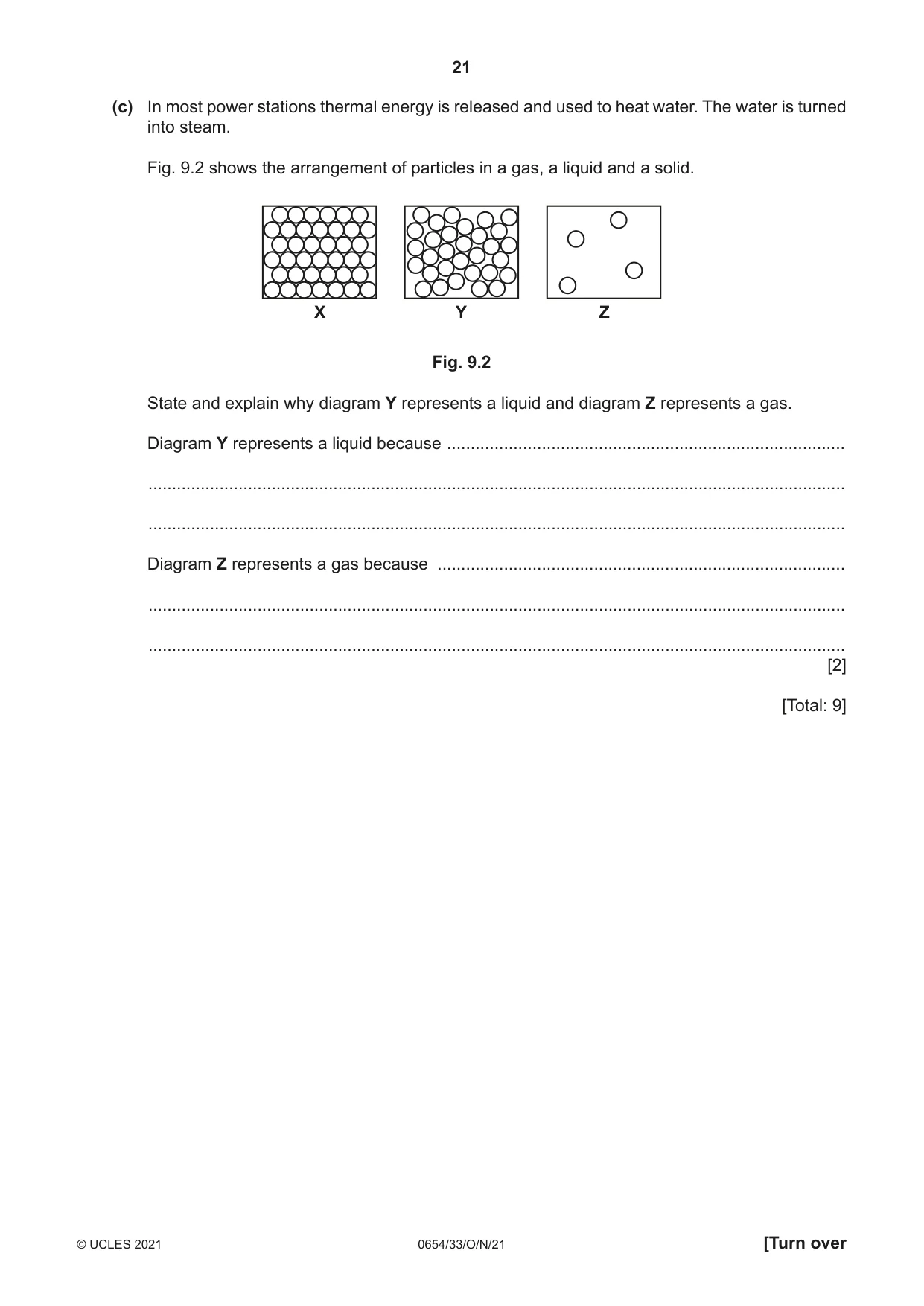 Cambridge IGCSE Sciences - Co-ordinated (Double) 0654 2021 Oct/Nov Paper 3 · Variant 3 question paper, page 21 of 28