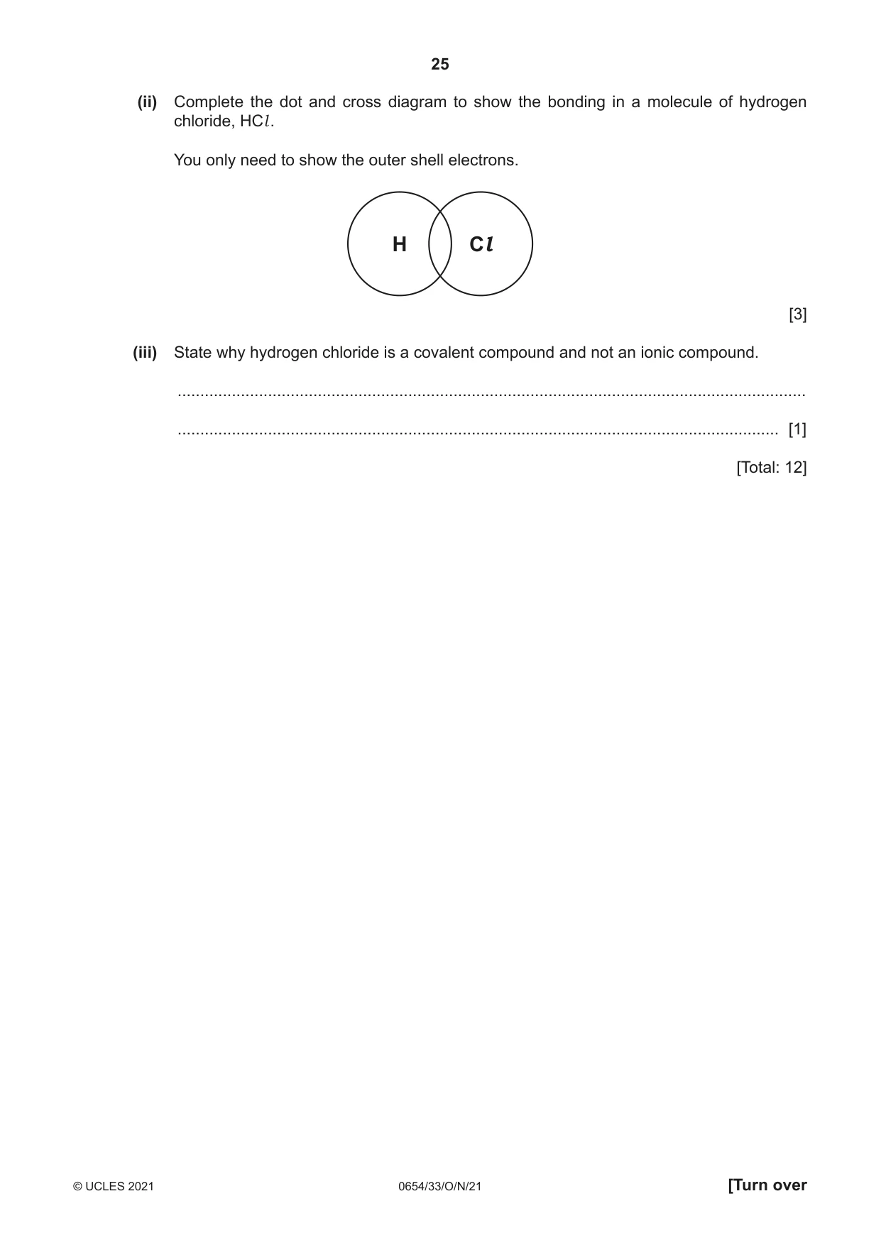 Cambridge IGCSE Sciences - Co-ordinated (Double) 0654 2021 Oct/Nov Paper 3 · Variant 3 question paper, page 25 of 28