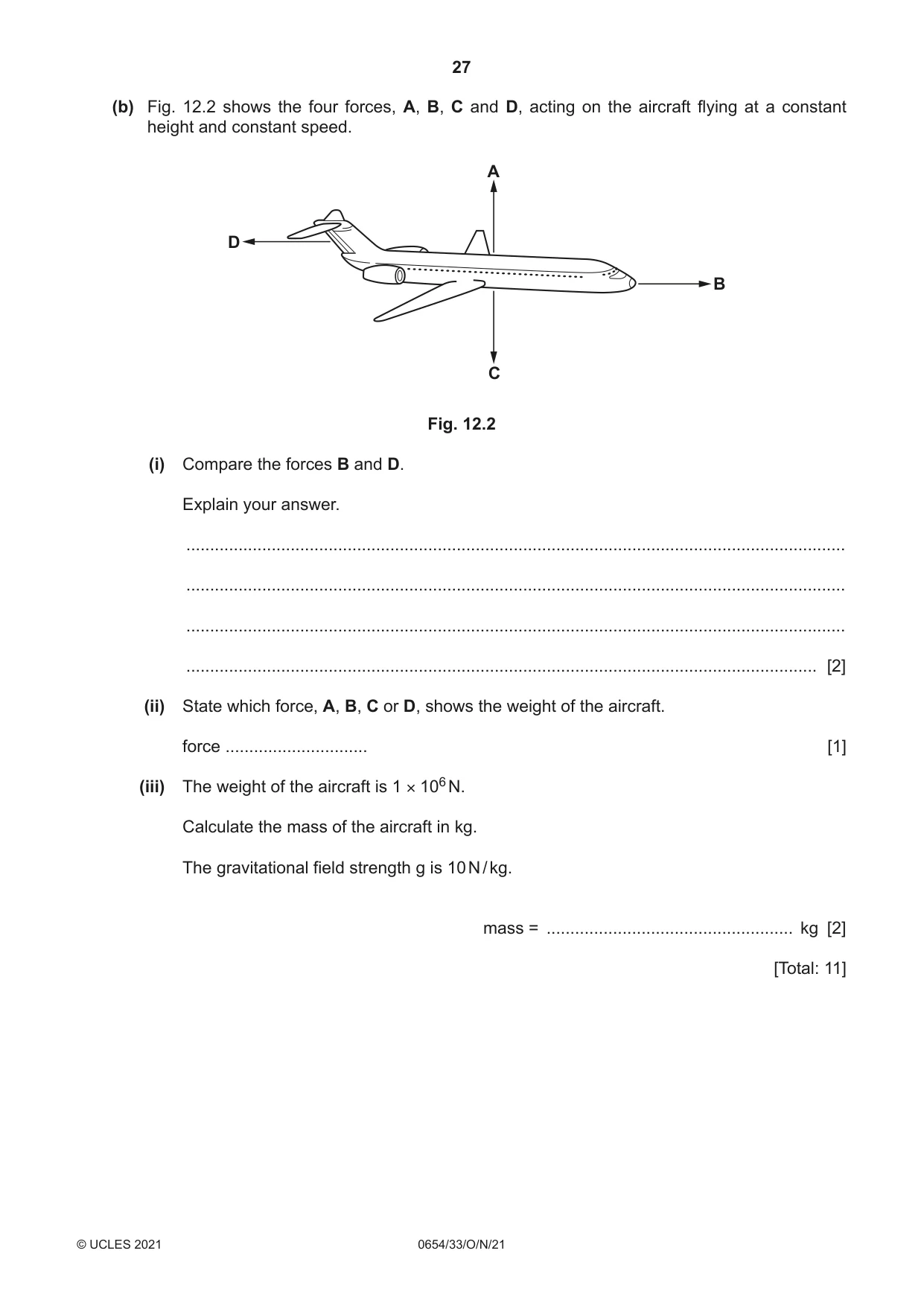 Cambridge IGCSE Sciences - Co-ordinated (Double) 0654 2021 Oct/Nov Paper 3 · Variant 3 question paper, page 27 of 28
