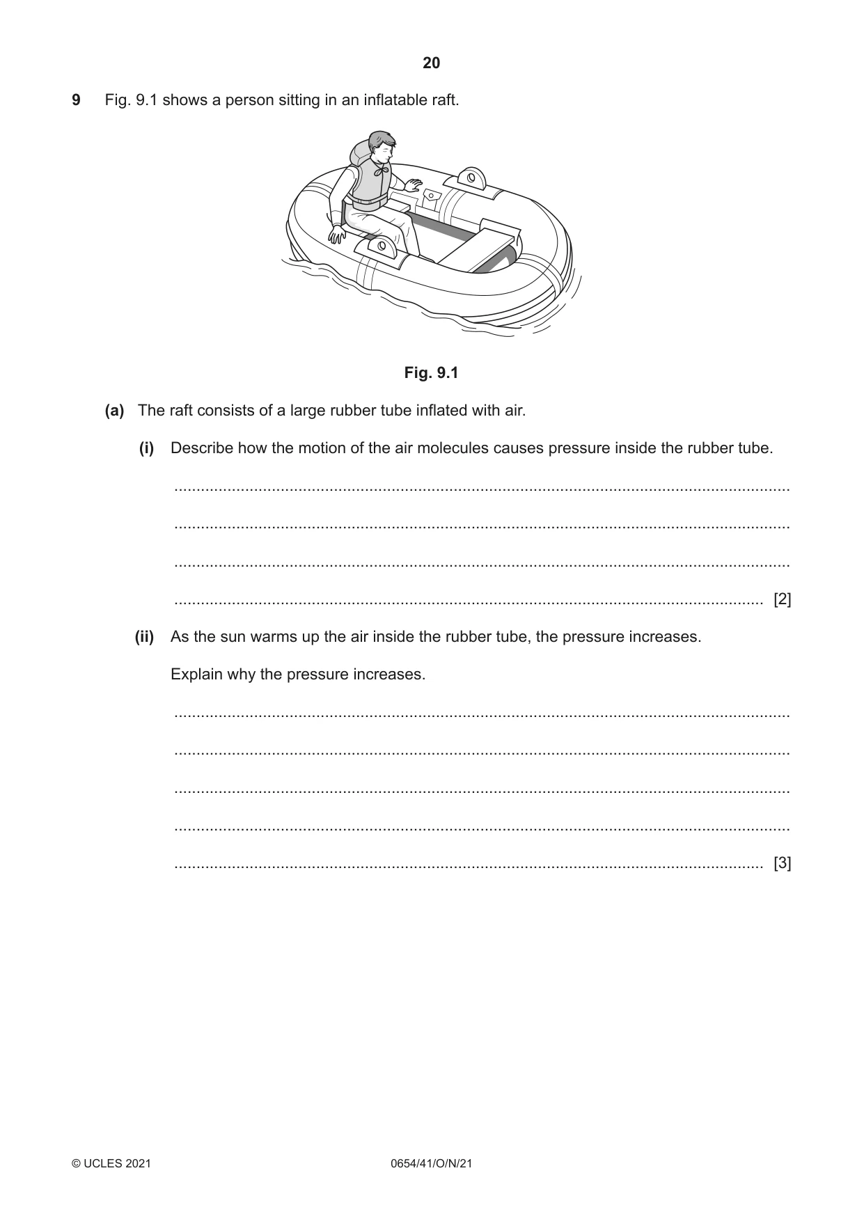 Cambridge IGCSE Sciences - Co-ordinated (Double) 0654 2021 Oct/Nov Paper 4 · Variant 1 question paper, page 20 of 28