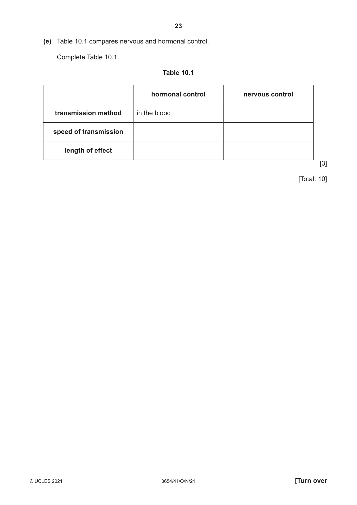 Cambridge IGCSE Sciences - Co-ordinated (Double) 0654 2021 Oct/Nov Paper 4 · Variant 1 question paper, page 23 of 28
