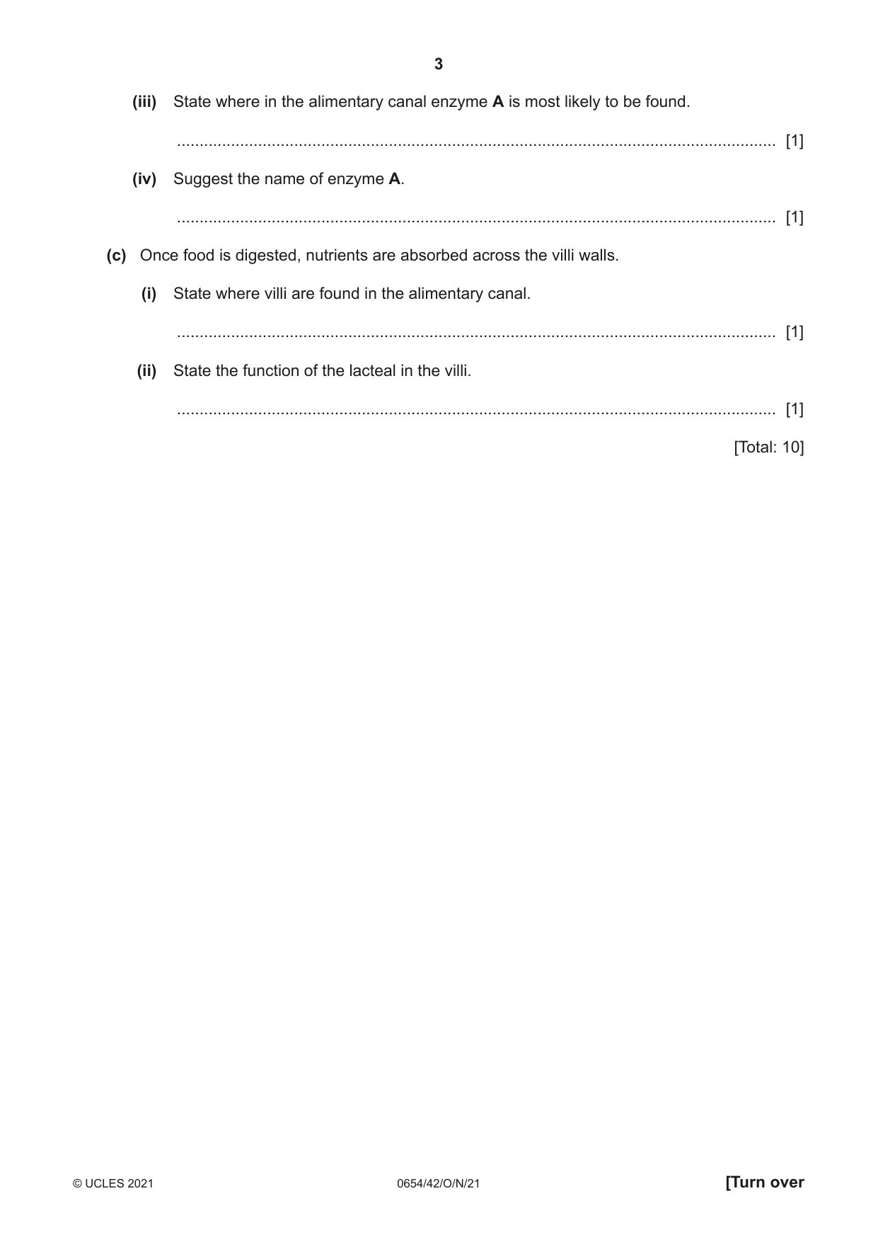 Cambridge IGCSE Sciences - Co-ordinated (Double) 0654 2021 Oct/Nov Paper 4 · Variant 2 question paper, page 3 of 28
