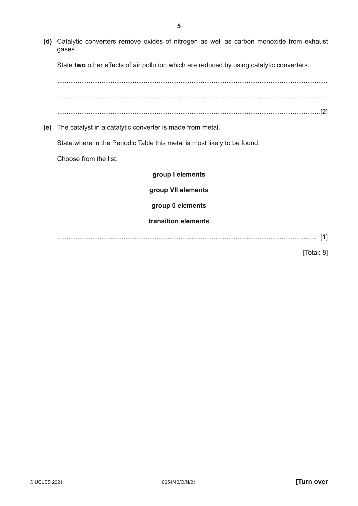 Cambridge IGCSE Sciences - Co-ordinated (Double) 0654 2021 Oct/Nov Paper 4 · Variant 2 question paper, page 5 of 28