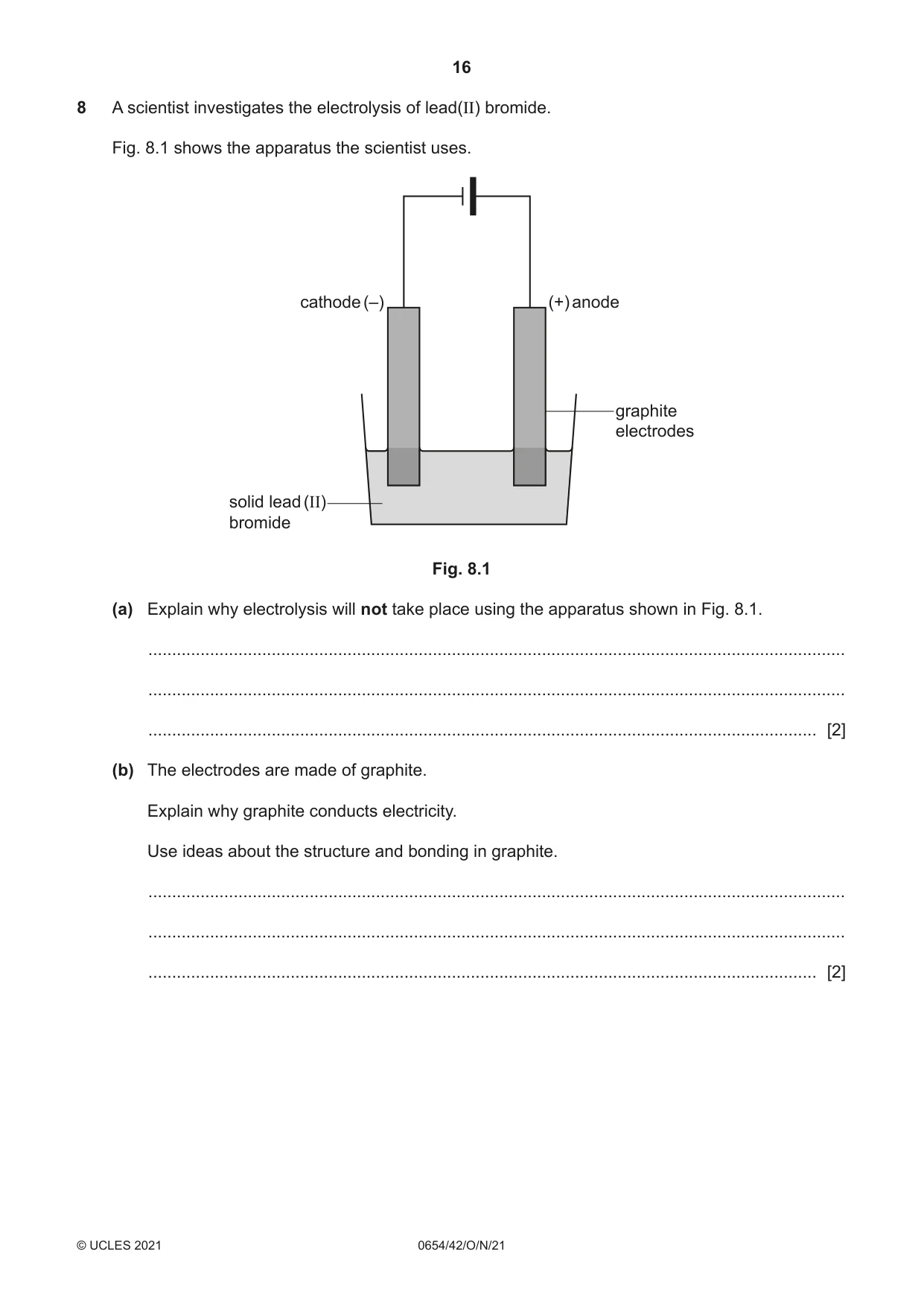 Cambridge IGCSE Sciences - Co-ordinated (Double) 0654 2021 Oct/Nov Paper 4 · Variant 2 question paper, page 16 of 28