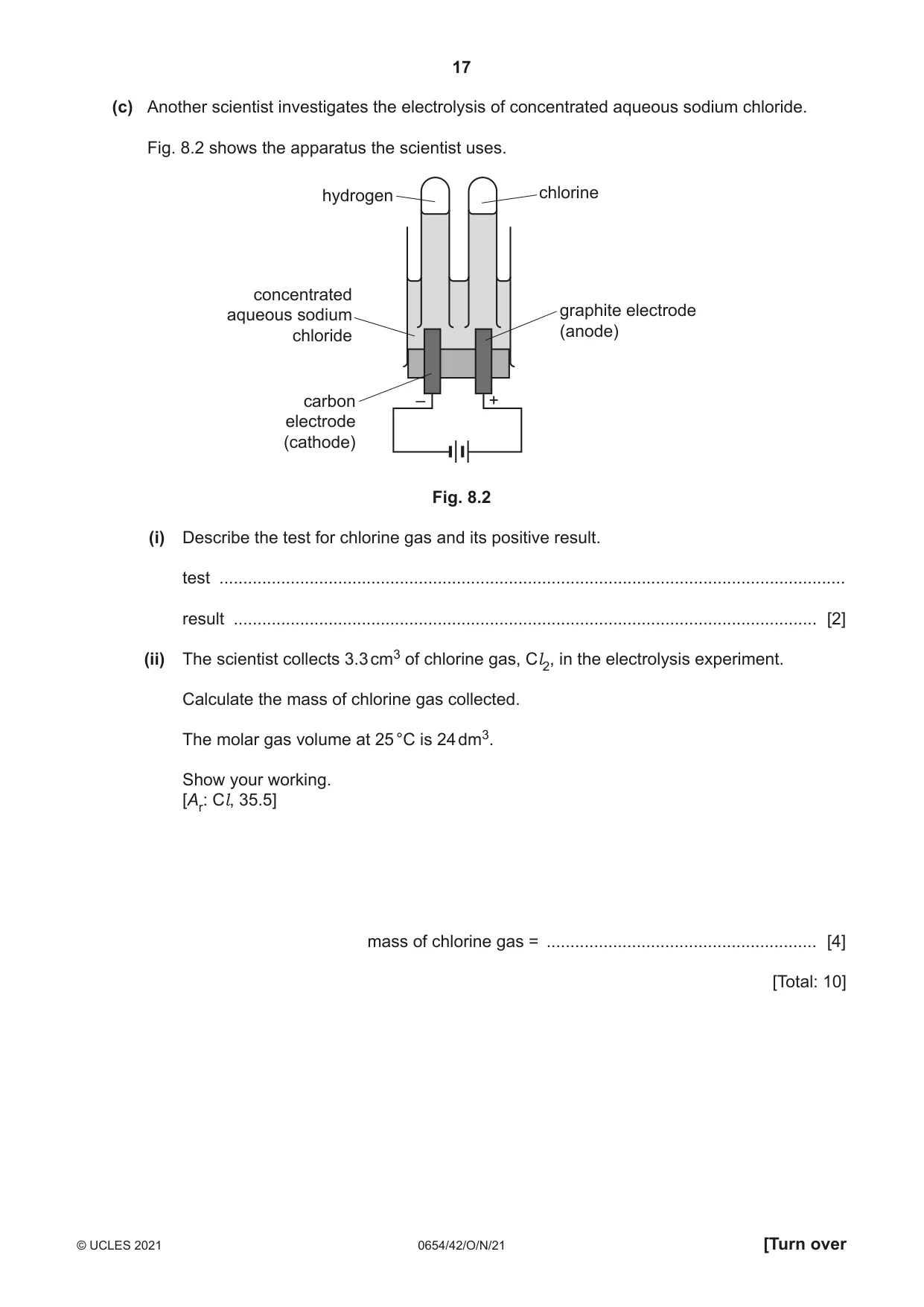 Cambridge IGCSE Sciences - Co-ordinated (Double) 0654 2021 Oct/Nov Paper 4 · Variant 2 question paper, page 17 of 28