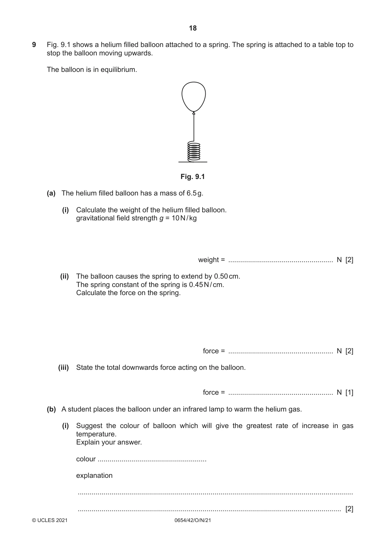 Cambridge IGCSE Sciences - Co-ordinated (Double) 0654 2021 Oct/Nov Paper 4 · Variant 2 question paper, page 18 of 28