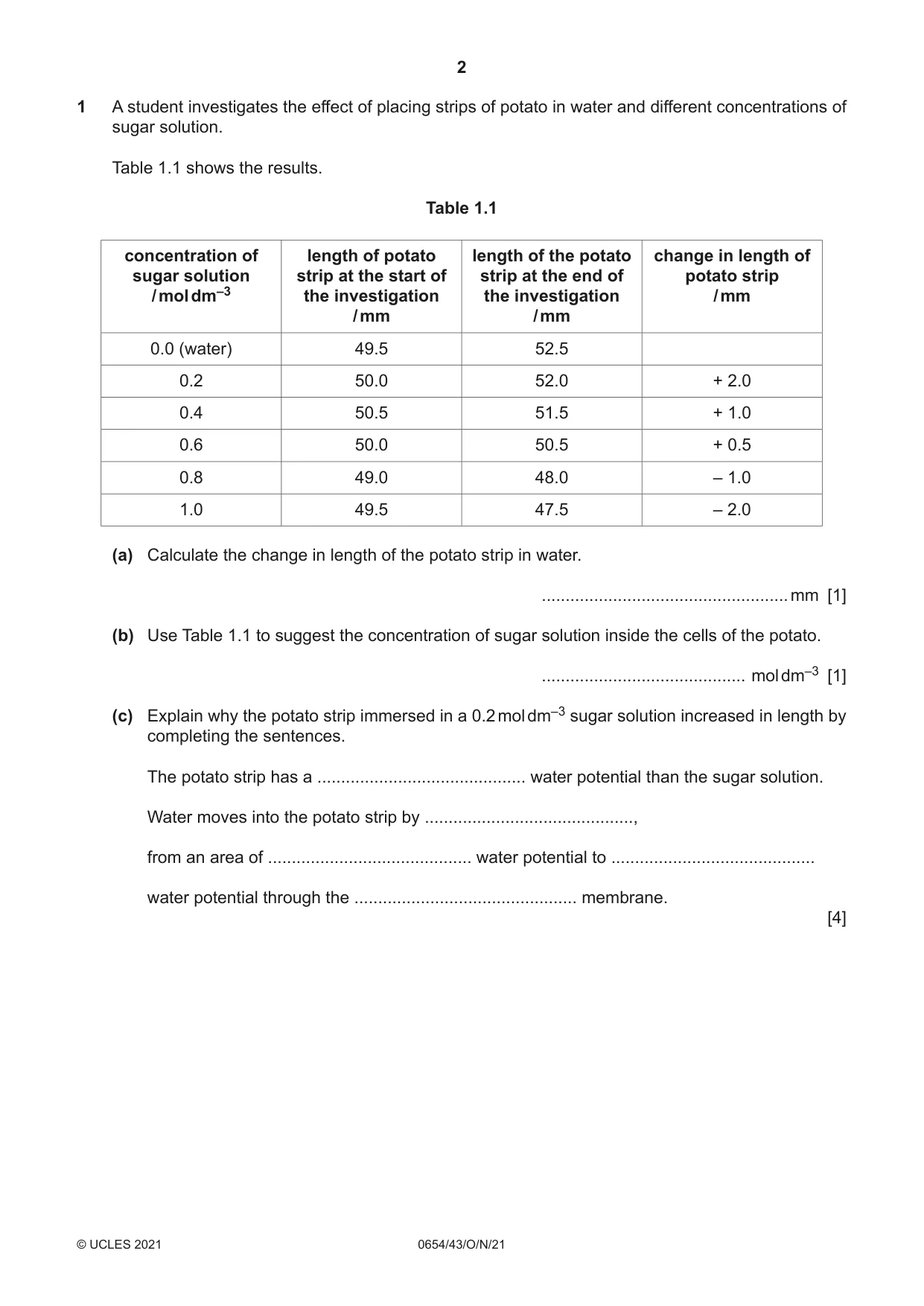 Cambridge IGCSE Sciences - Co-ordinated (Double) 0654 2021 Oct/Nov Paper 4 · Variant 3 question paper, page 2 of 28