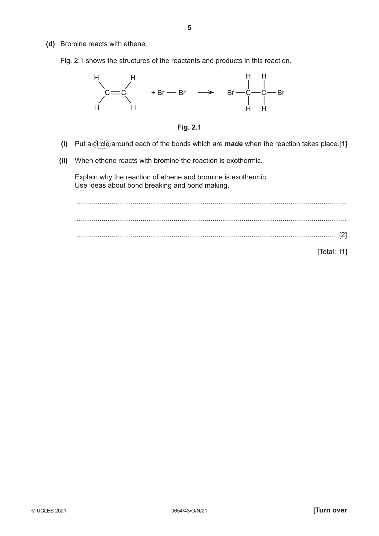 Cambridge IGCSE Sciences - Co-ordinated (Double) 0654 2021 Oct/Nov Paper 4 · Variant 3 question paper, page 5 of 28