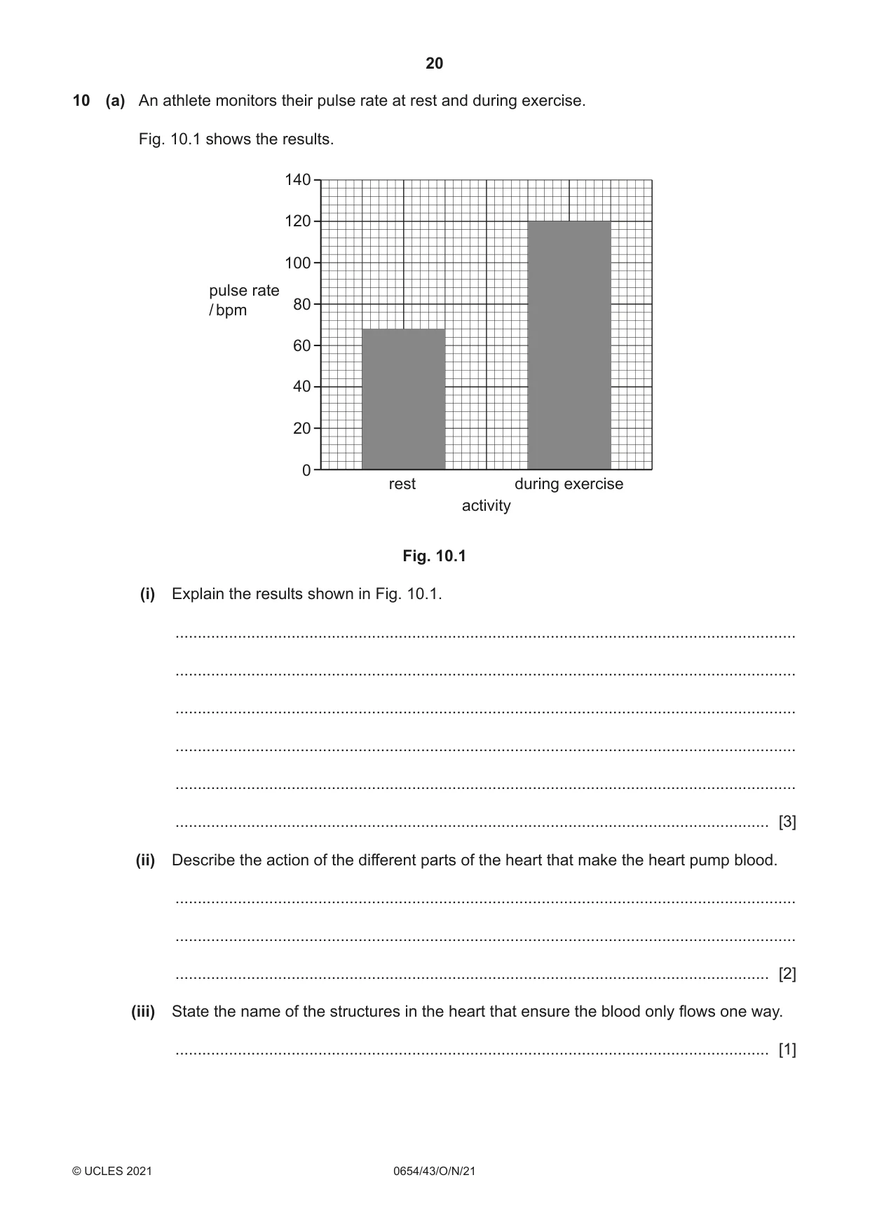 Cambridge IGCSE Sciences - Co-ordinated (Double) 0654 2021 Oct/Nov Paper 4 · Variant 3 question paper, page 20 of 28