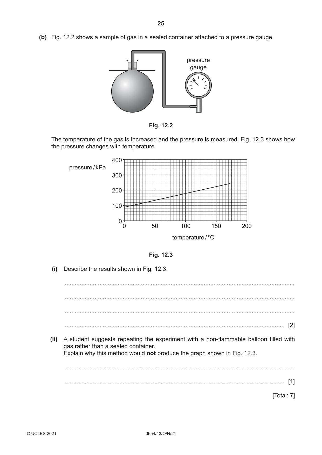 Cambridge IGCSE Sciences - Co-ordinated (Double) 0654 2021 Oct/Nov Paper 4 · Variant 3 question paper, page 25 of 28