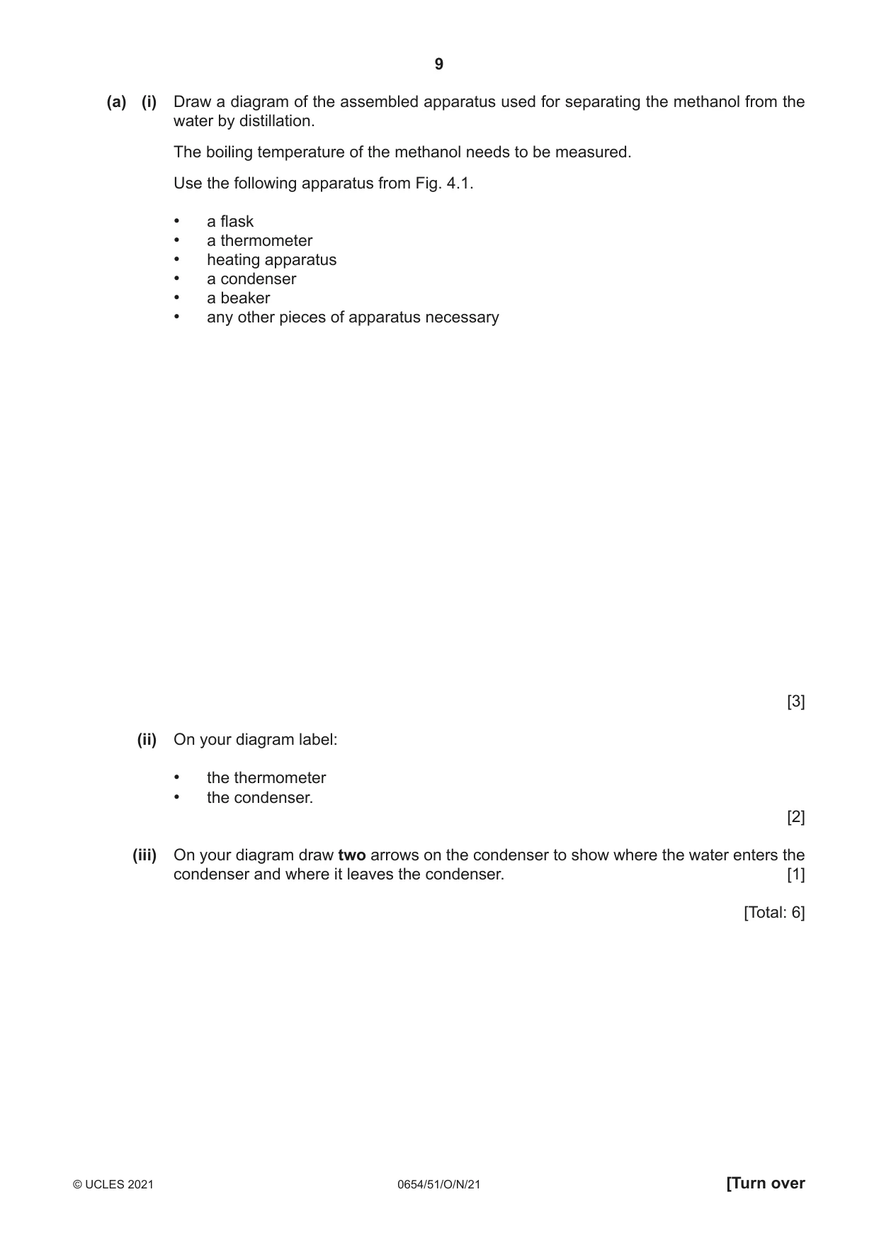 Cambridge IGCSE Sciences - Co-ordinated (Double) 0654 2021 Oct/Nov Paper 5 · Variant 1 question paper, page 9 of 16