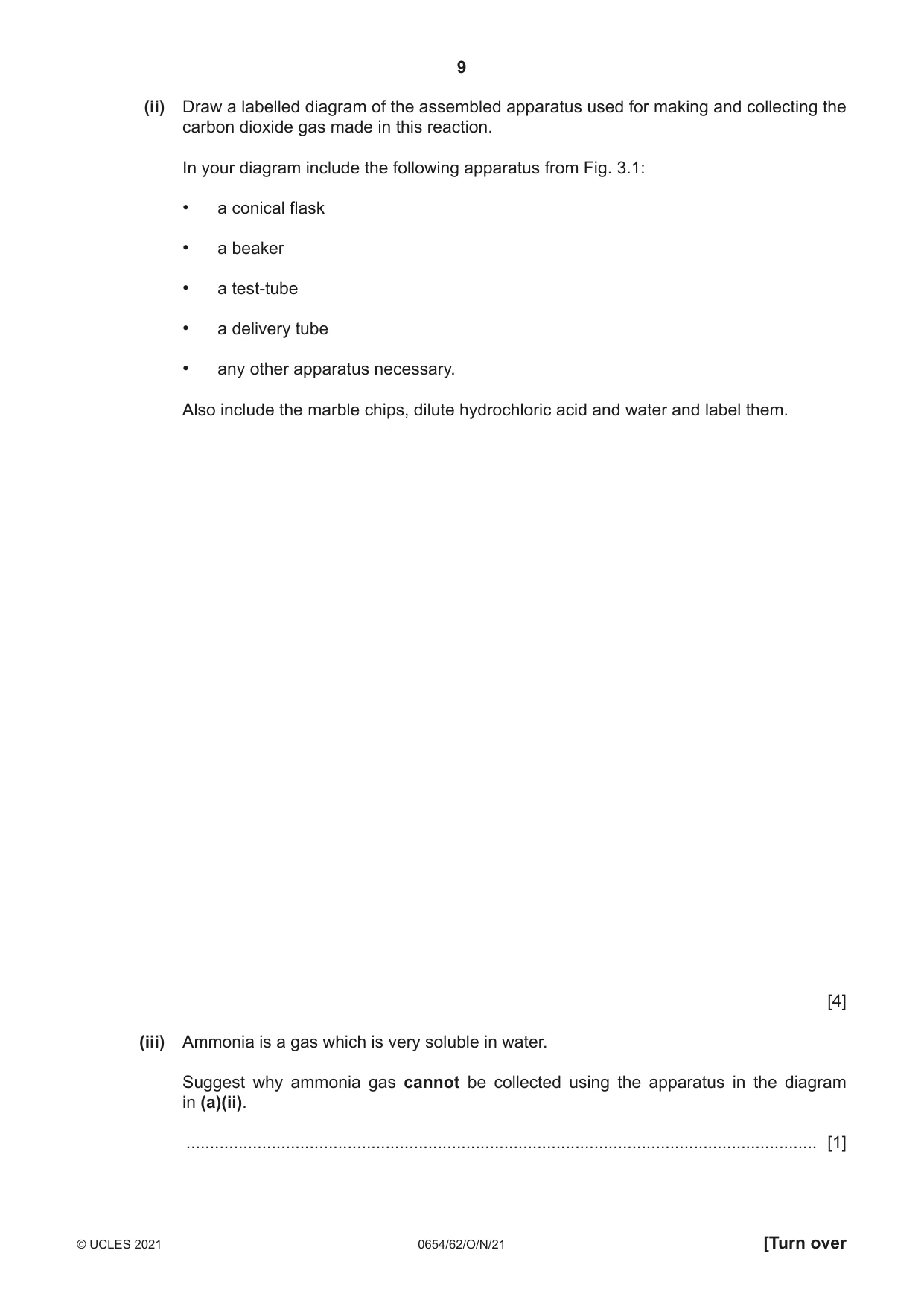 Cambridge IGCSE Sciences - Co-ordinated (Double) 0654 2021 Oct/Nov Paper 6 · Variant 2 question paper, page 9 of 20