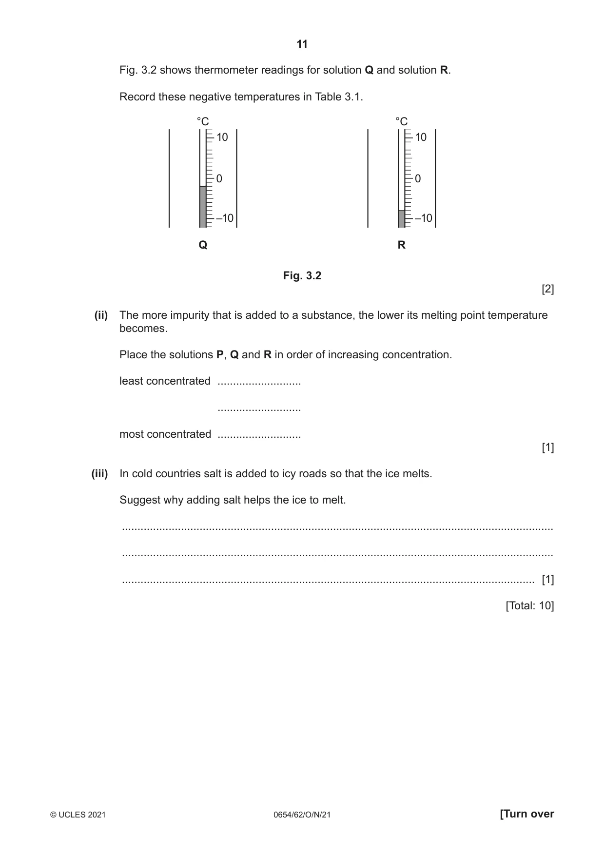 Cambridge IGCSE Sciences - Co-ordinated (Double) 0654 2021 Oct/Nov Paper 6 · Variant 2 question paper, page 11 of 20