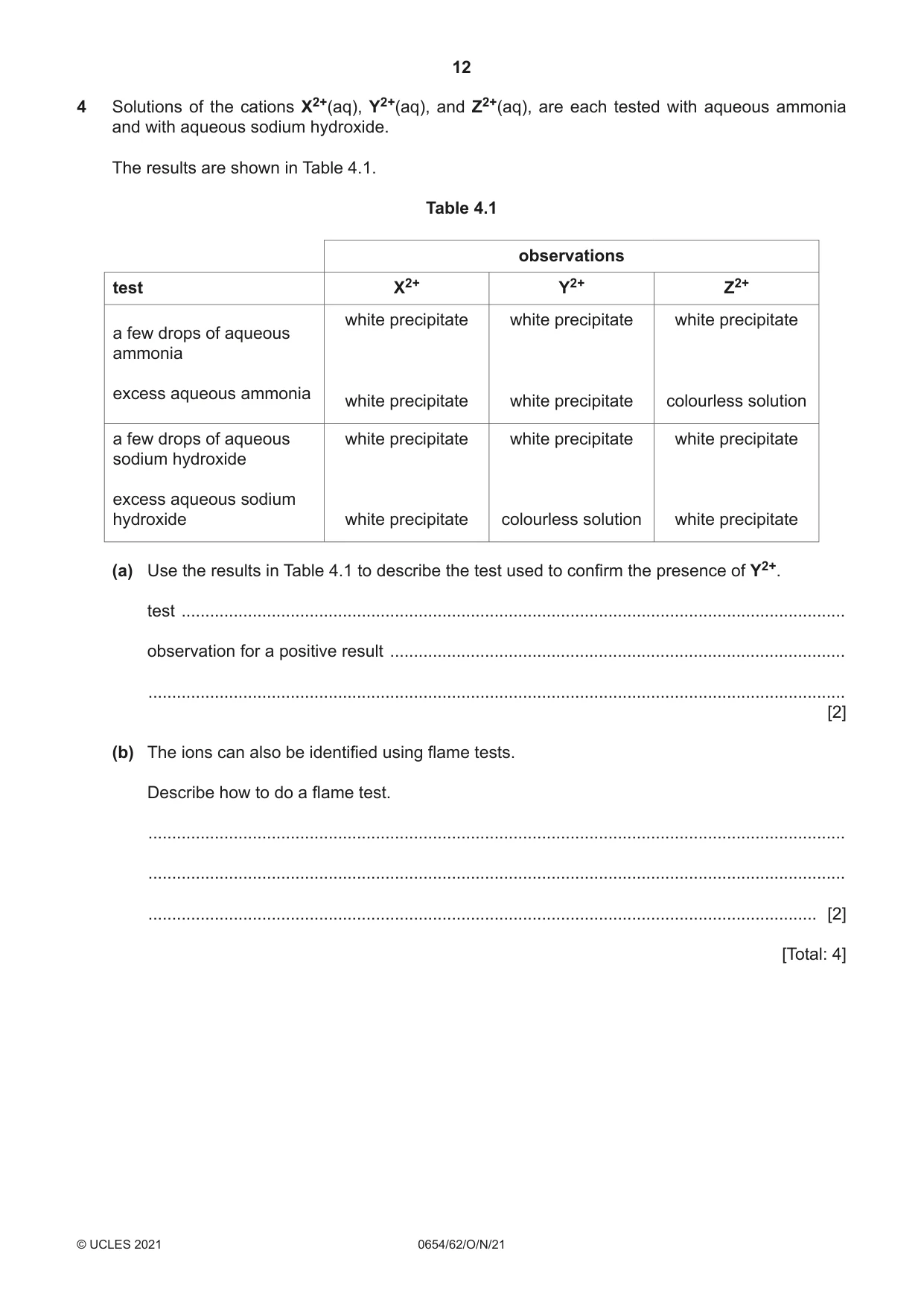 Cambridge IGCSE Sciences - Co-ordinated (Double) 0654 2021 Oct/Nov Paper 6 · Variant 2 question paper, page 12 of 20