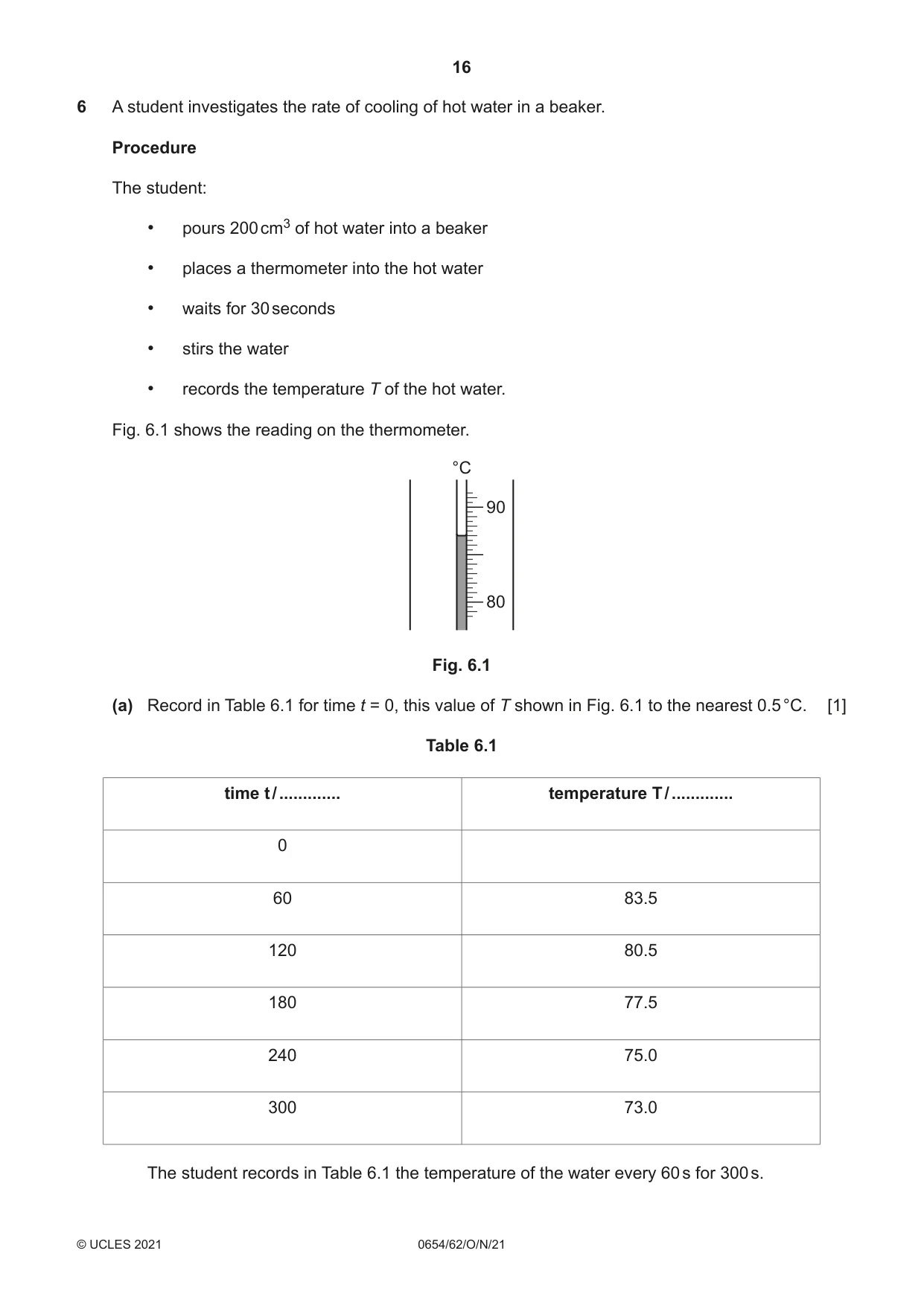 Cambridge IGCSE Sciences - Co-ordinated (Double) 0654 2021 Oct/Nov Paper 6 · Variant 2 question paper, page 16 of 20