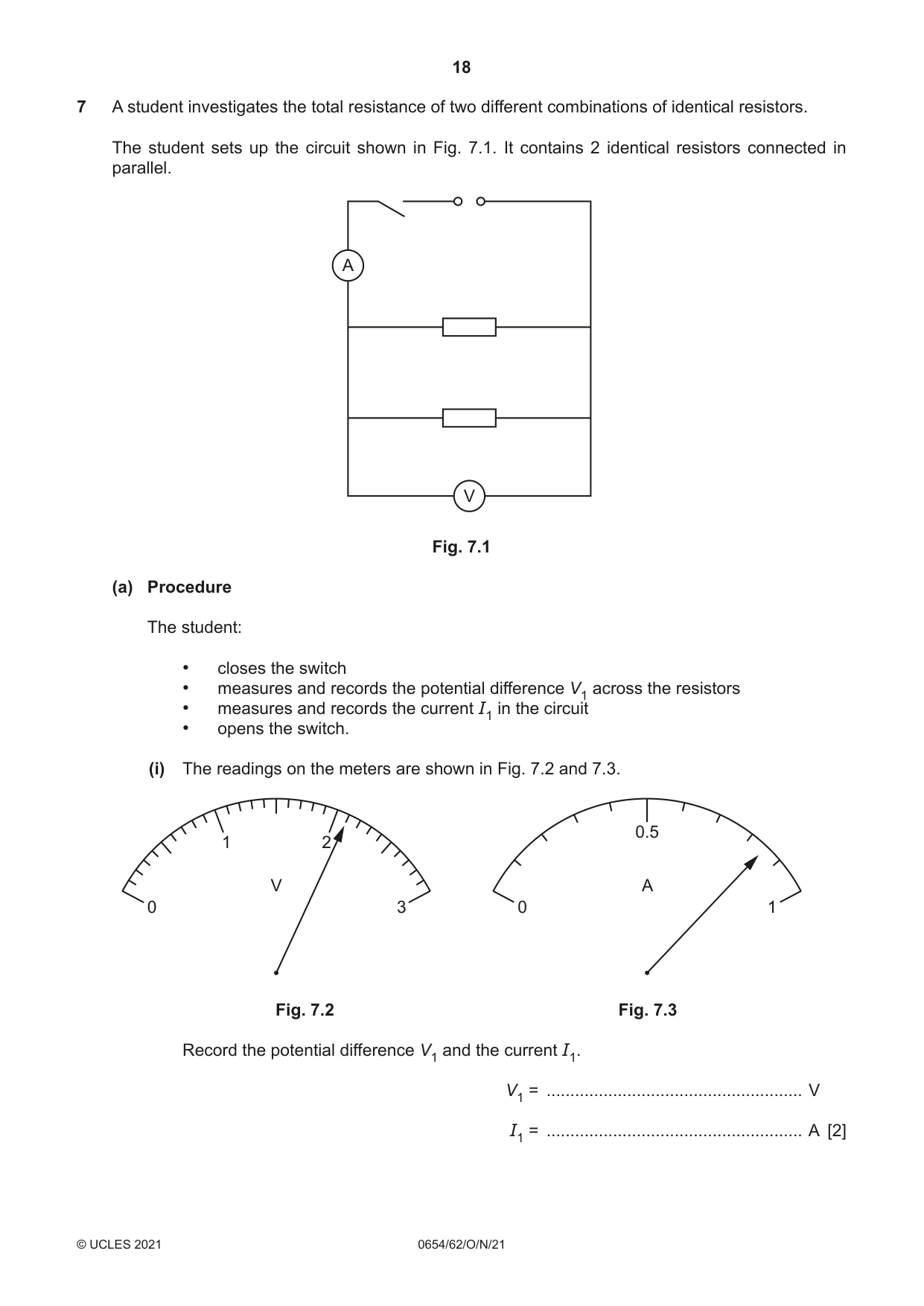 Cambridge IGCSE Sciences - Co-ordinated (Double) 0654 2021 Oct/Nov Paper 6 · Variant 2 question paper, page 18 of 20