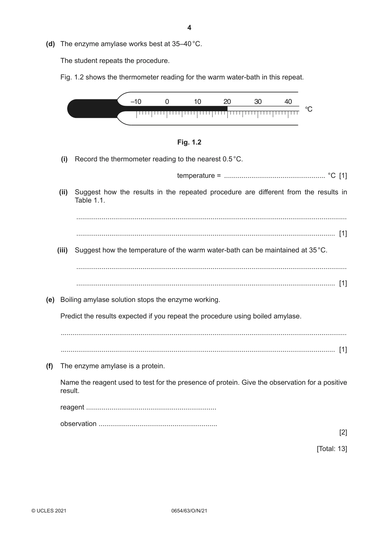 Cambridge IGCSE Sciences - Co-ordinated (Double) 0654 2021 Oct/Nov Paper 6 · Variant 3 question paper, page 4 of 20