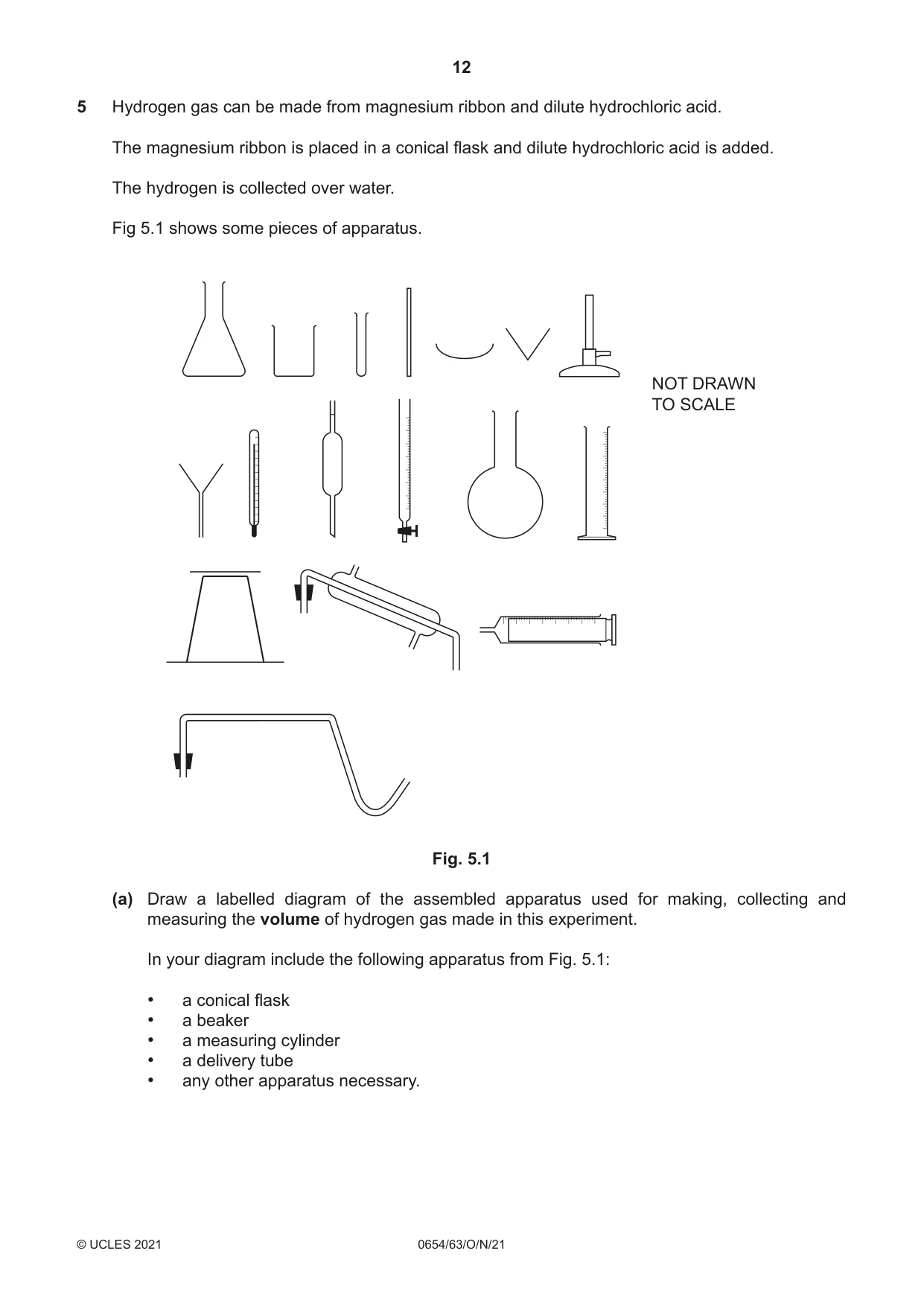 Cambridge IGCSE Sciences - Co-ordinated (Double) 0654 2021 Oct/Nov Paper 6 · Variant 3 question paper, page 12 of 20