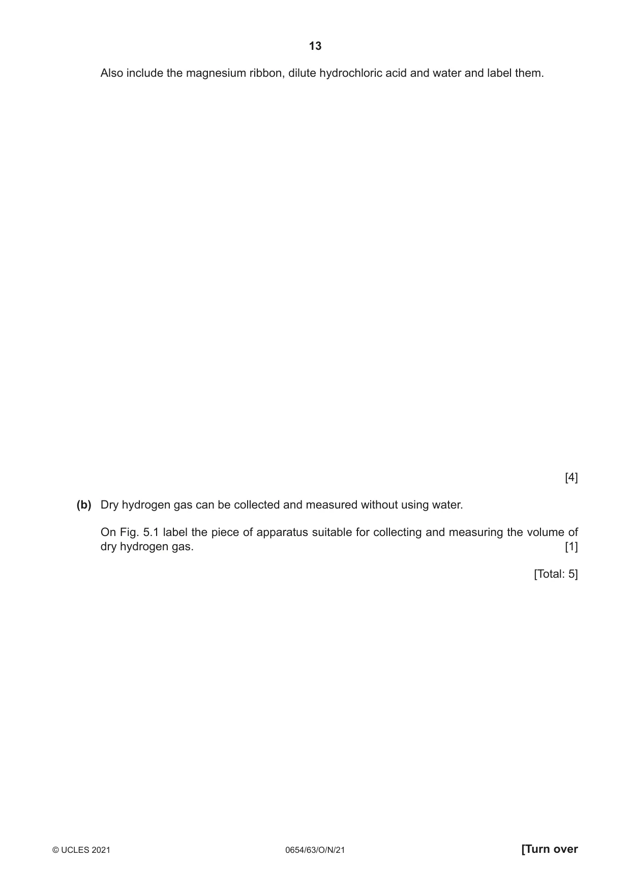 Cambridge IGCSE Sciences - Co-ordinated (Double) 0654 2021 Oct/Nov Paper 6 · Variant 3 question paper, page 13 of 20
