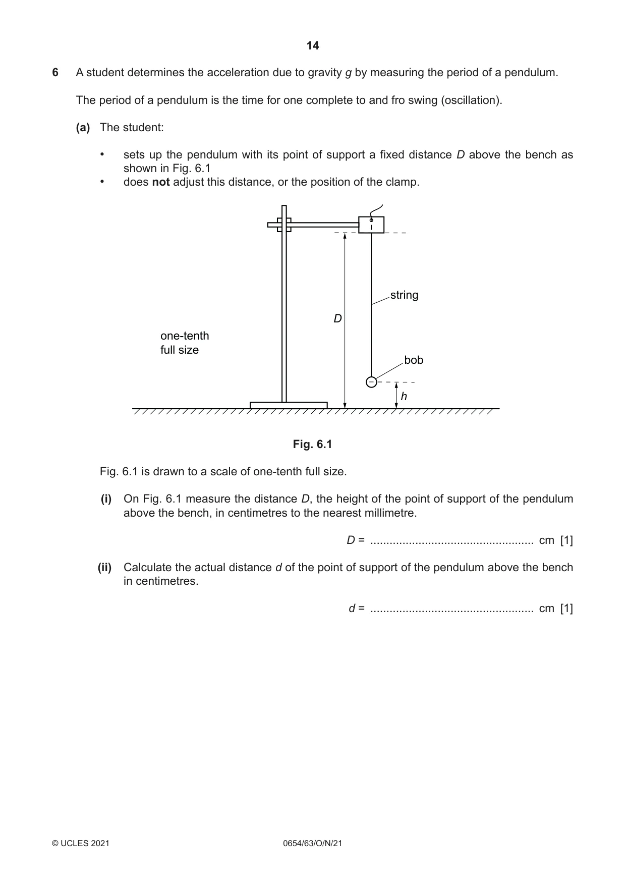 Cambridge IGCSE Sciences - Co-ordinated (Double) 0654 2021 Oct/Nov Paper 6 · Variant 3 question paper, page 14 of 20