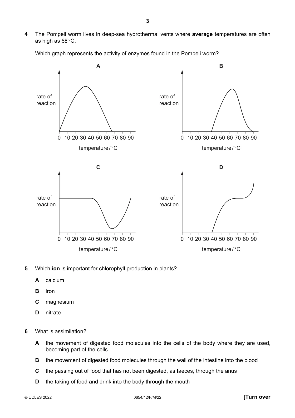 Cambridge IGCSE Sciences - Co-ordinated (Double) 0654 2022 Feb/March Paper 1 · Variant 2 question paper, page 3 of 20